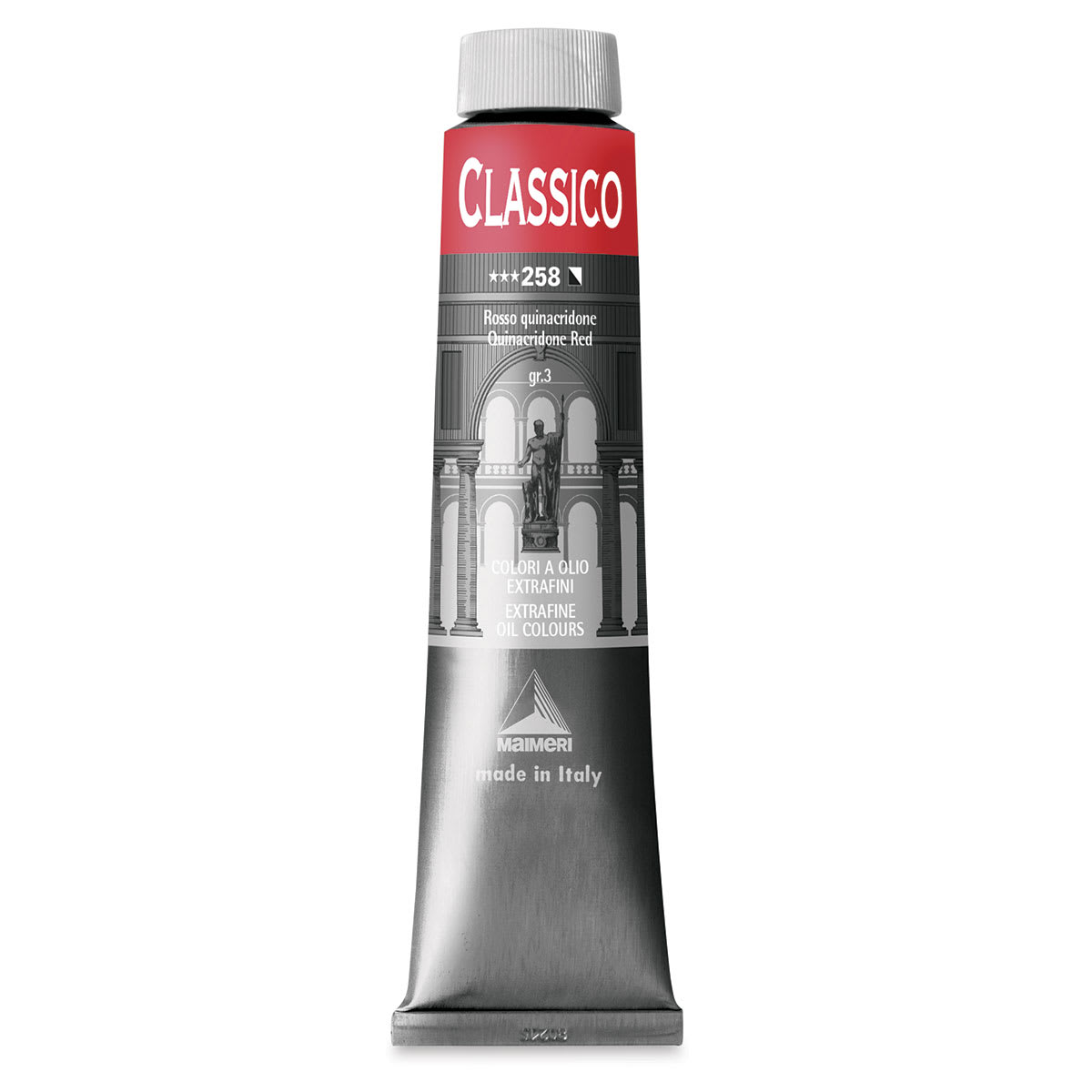 Maimeri Classico Oil Color - Quinacridone Red, 200 ml tube