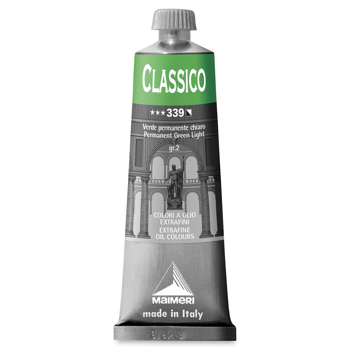 Maimeri Classico Oil Color - Permanent Green Light, 60 ml tube