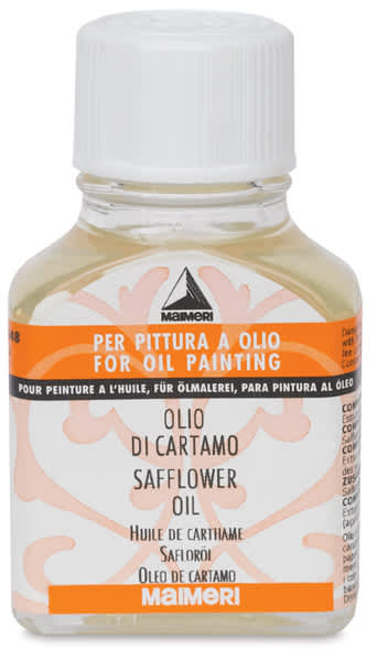 Maimeri Safflower Oil - Front of 75 ml Bottle
