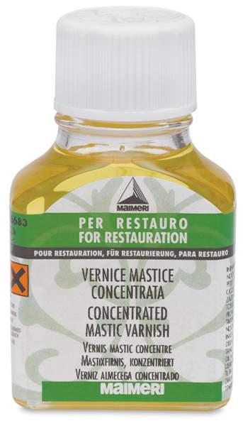 Maimeri Mastic Varnishes - Front of 75 ml bottle
