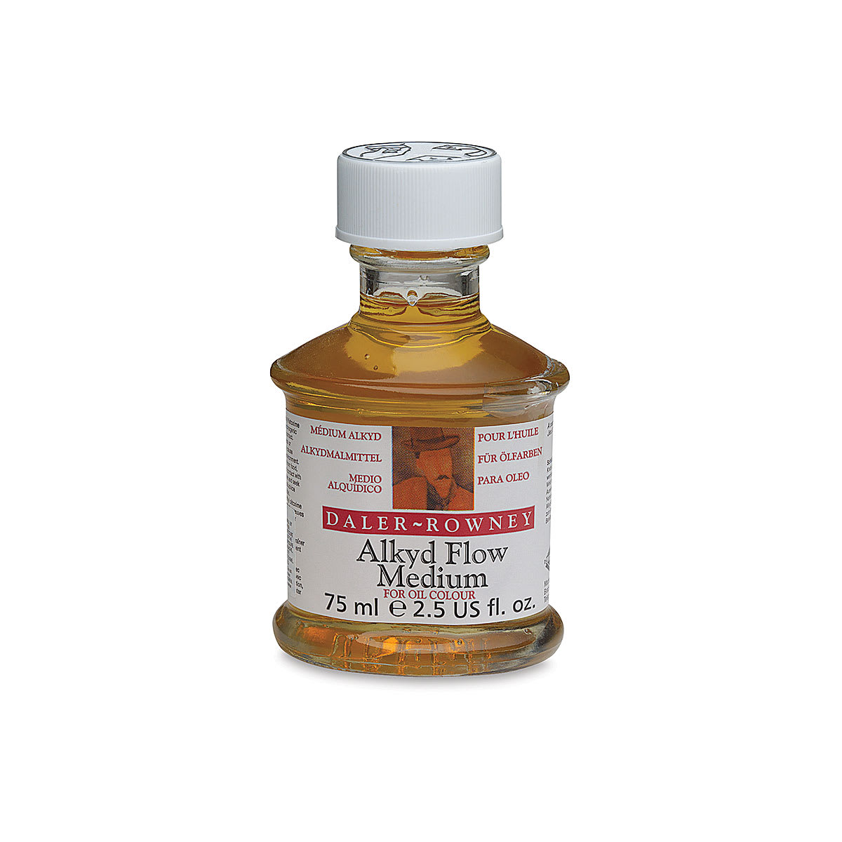 Daler-Rowney Alkyd Flow Medium - Front view of 75 ml bottle