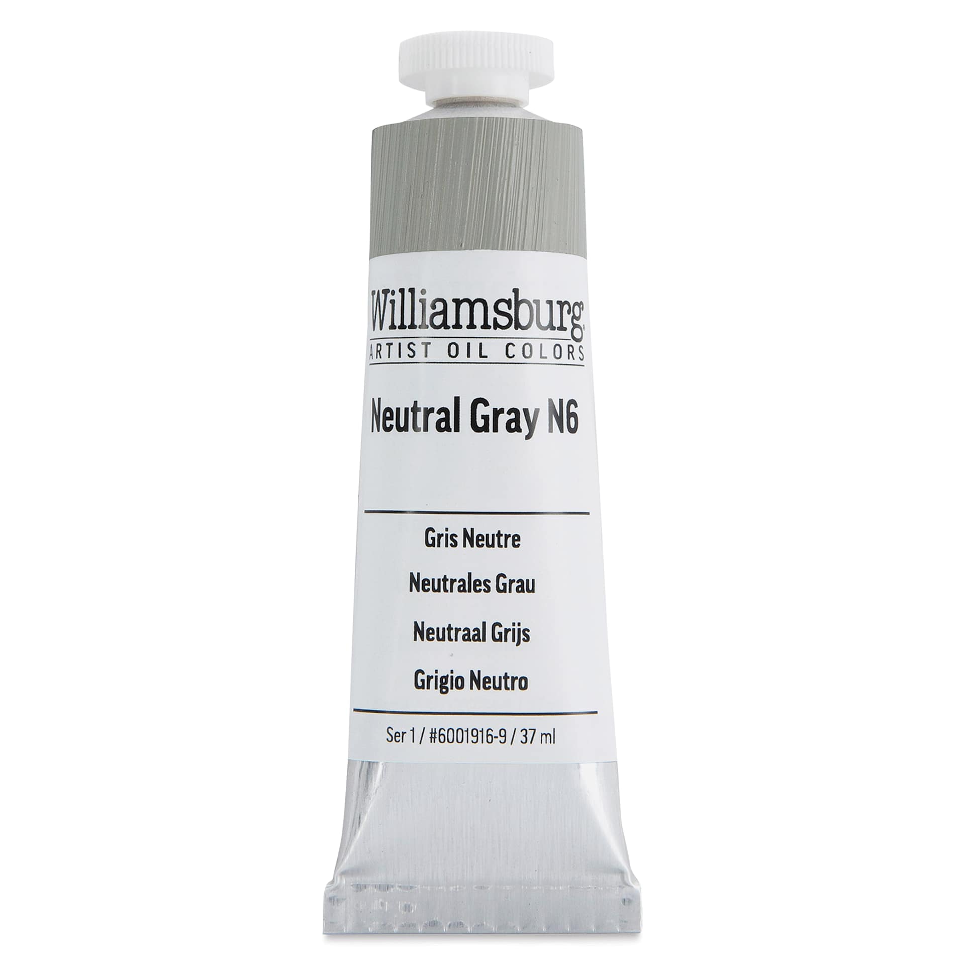 Williamsburg Handmade Oil Paints - Neutral Gray, Set of 4, 37 ml Tubes (Neutral Gray N6 Tube)