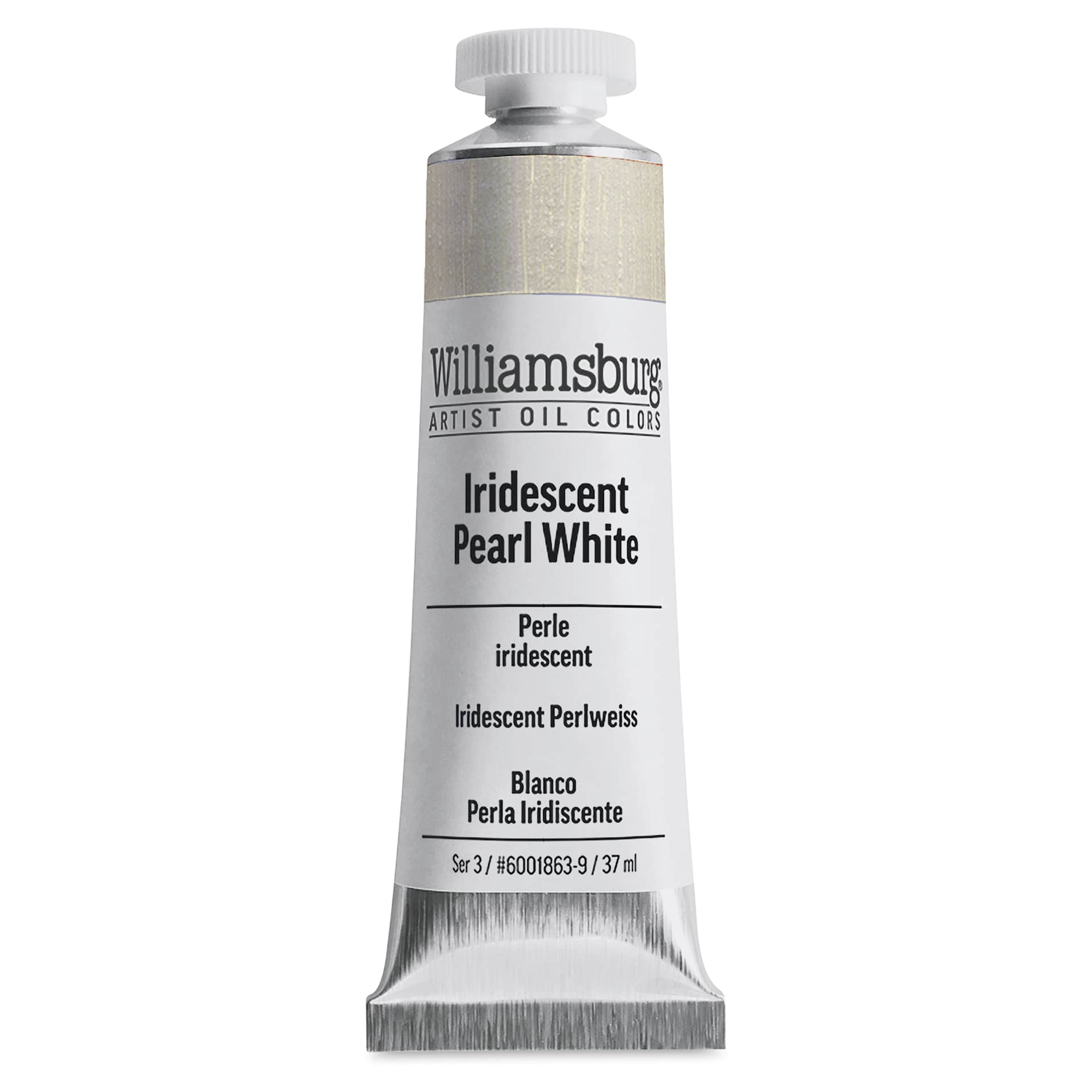 Williamsburg Handmade Oil Paint - Iridescent Pearl White, 37 ml tube