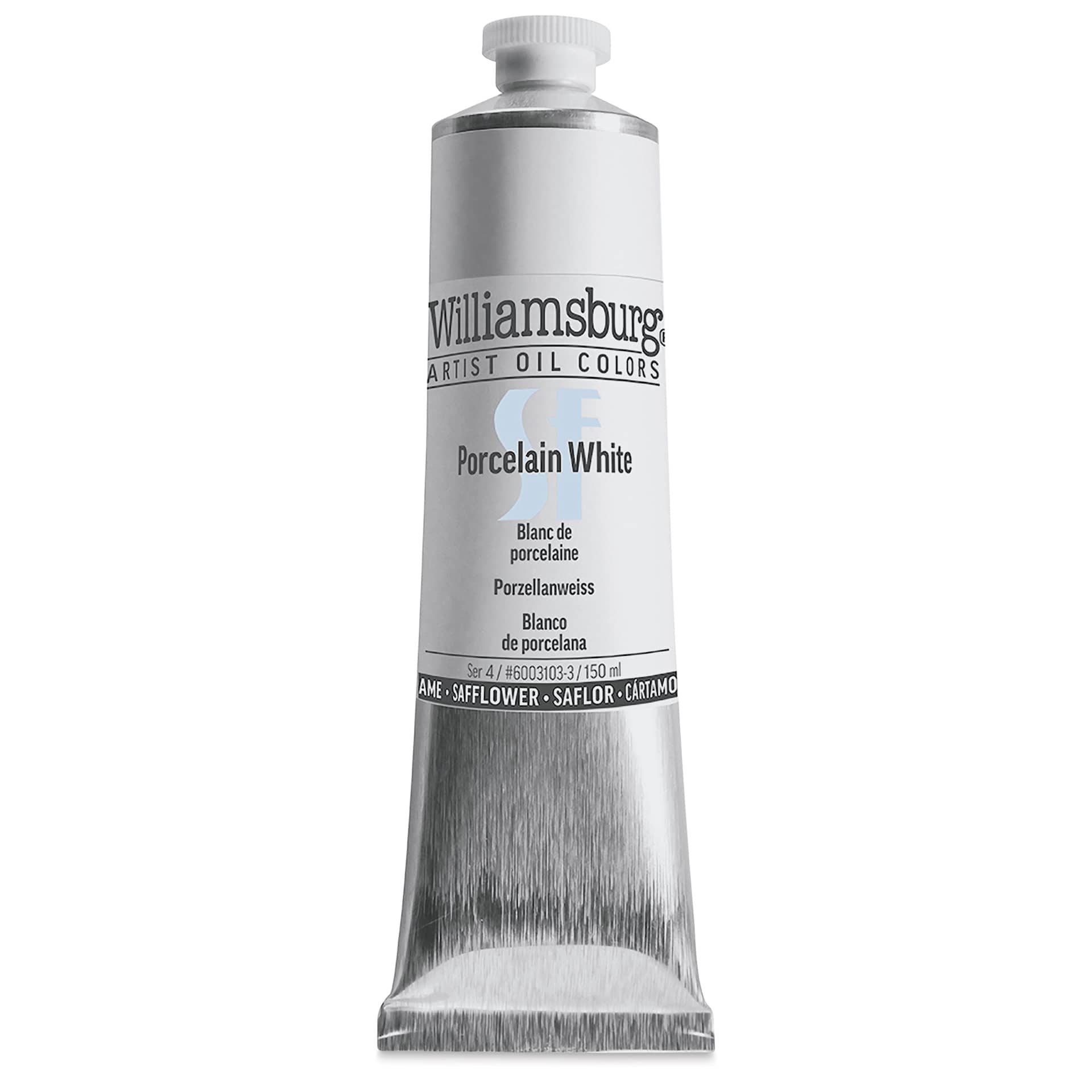 Williamsburg Handmade Safflower Oil Color - Porcelain White, 150 ml tube