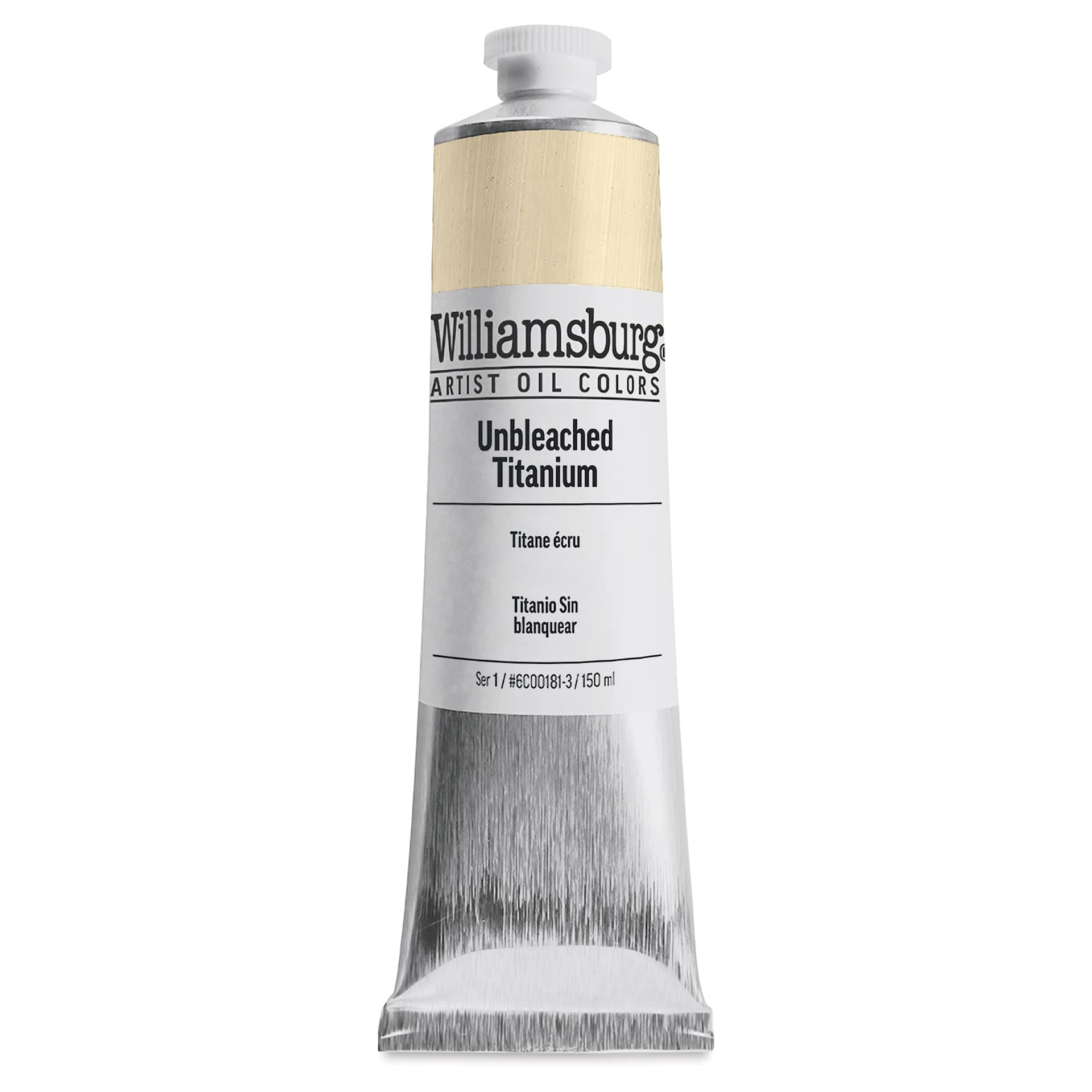 Williamsburg Handmade Oil Paint - Unbleached Titanium, 150 ml tube