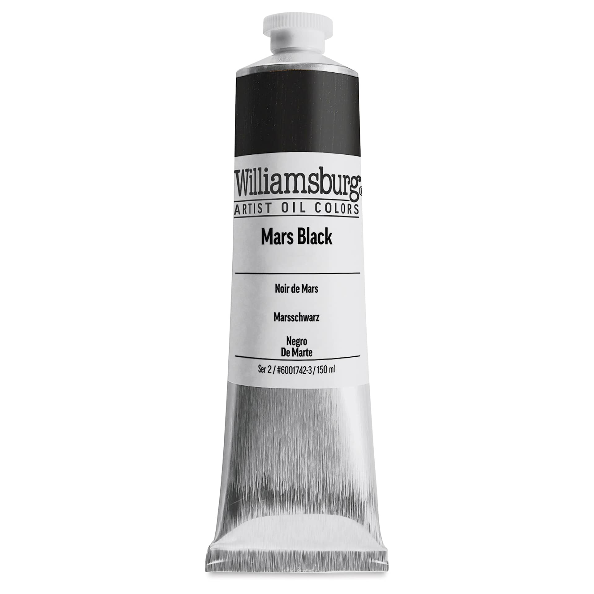 Williamsburg Handmade Oil Paint - Mars Black, 150 ml tube