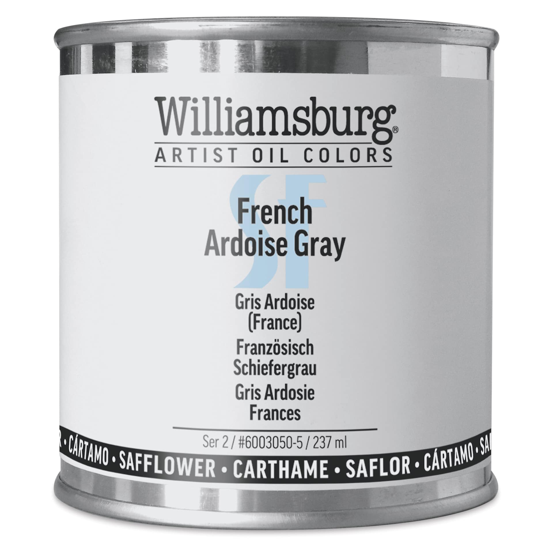 Williamsburg Handmade Safflower Oil Color - French Ardoise Grey, 8 oz can