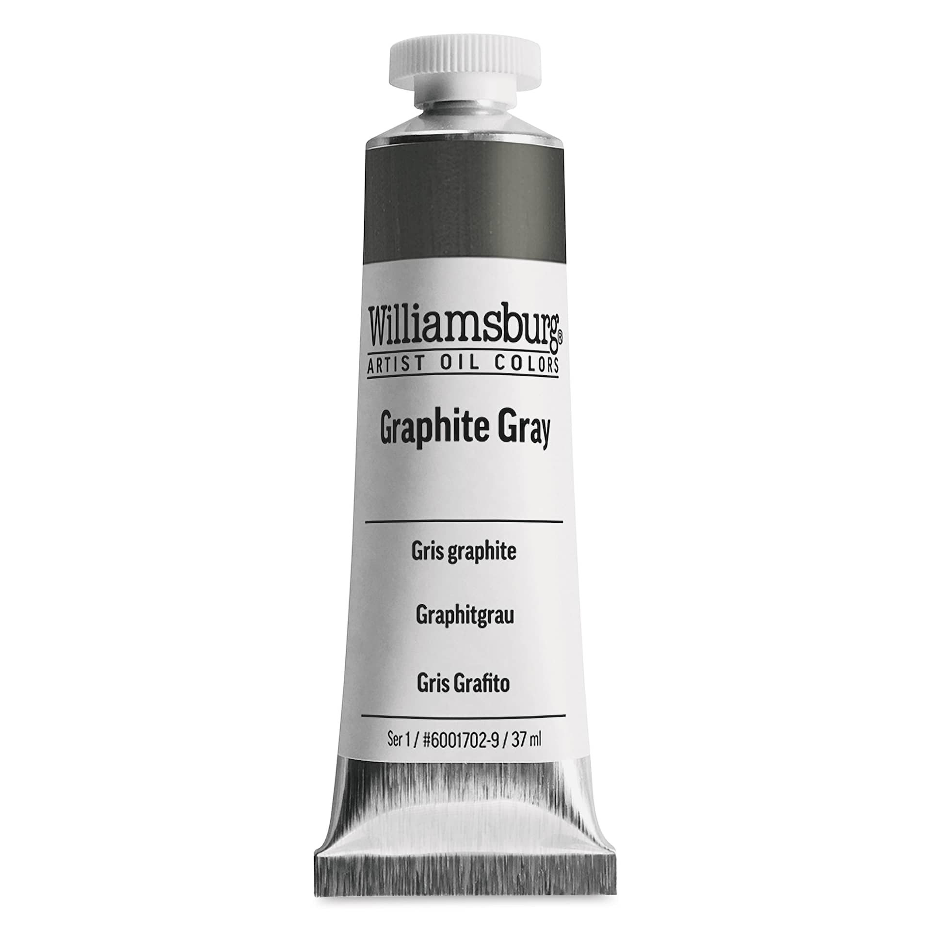 Williamsburg Handmade Oil Paint - Graphite Gray, 37 ml tube