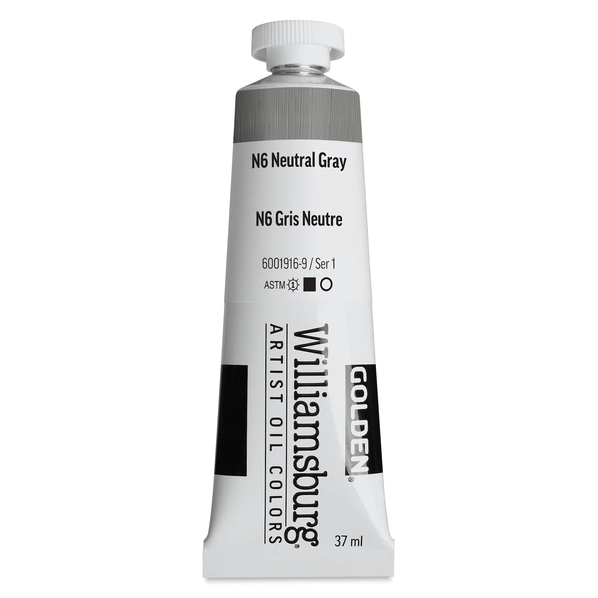 Williamsburg Handmade Oil Paint - Neutral Gray N6, 37 ml tube