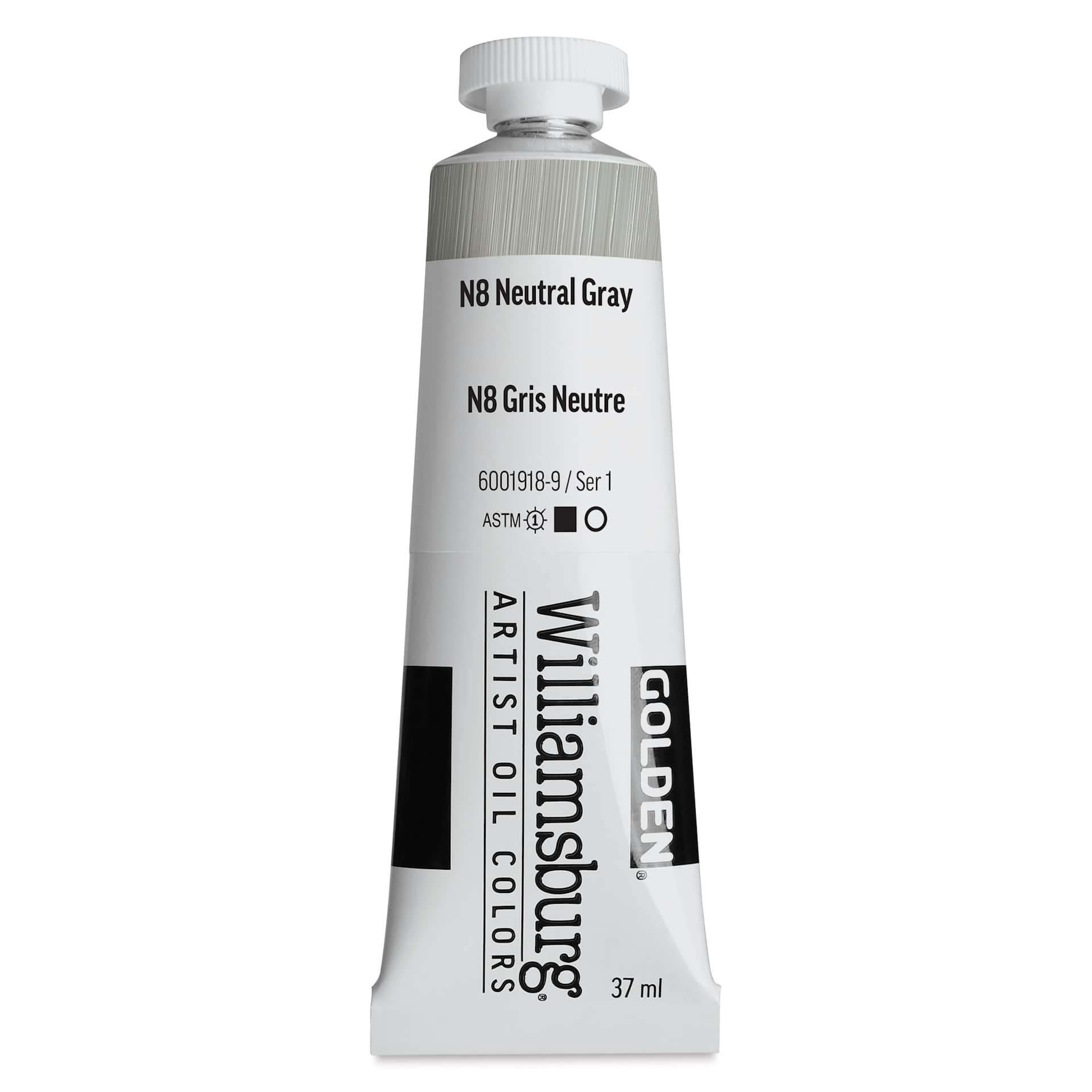 Williamsburg Handmade Oil Paint - Neutral Gray N8, 37 ml tube