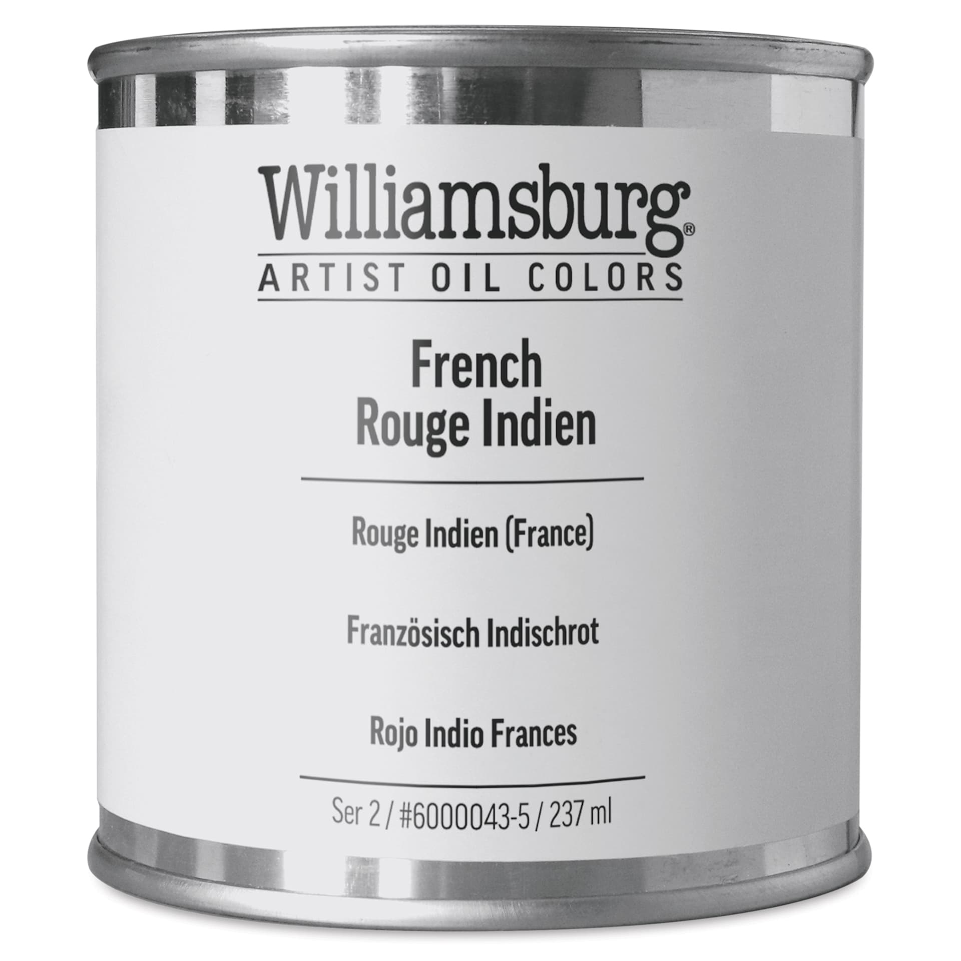 Williamsburg Handmade Oil Paint - French Rouge Indien, 8 oz can