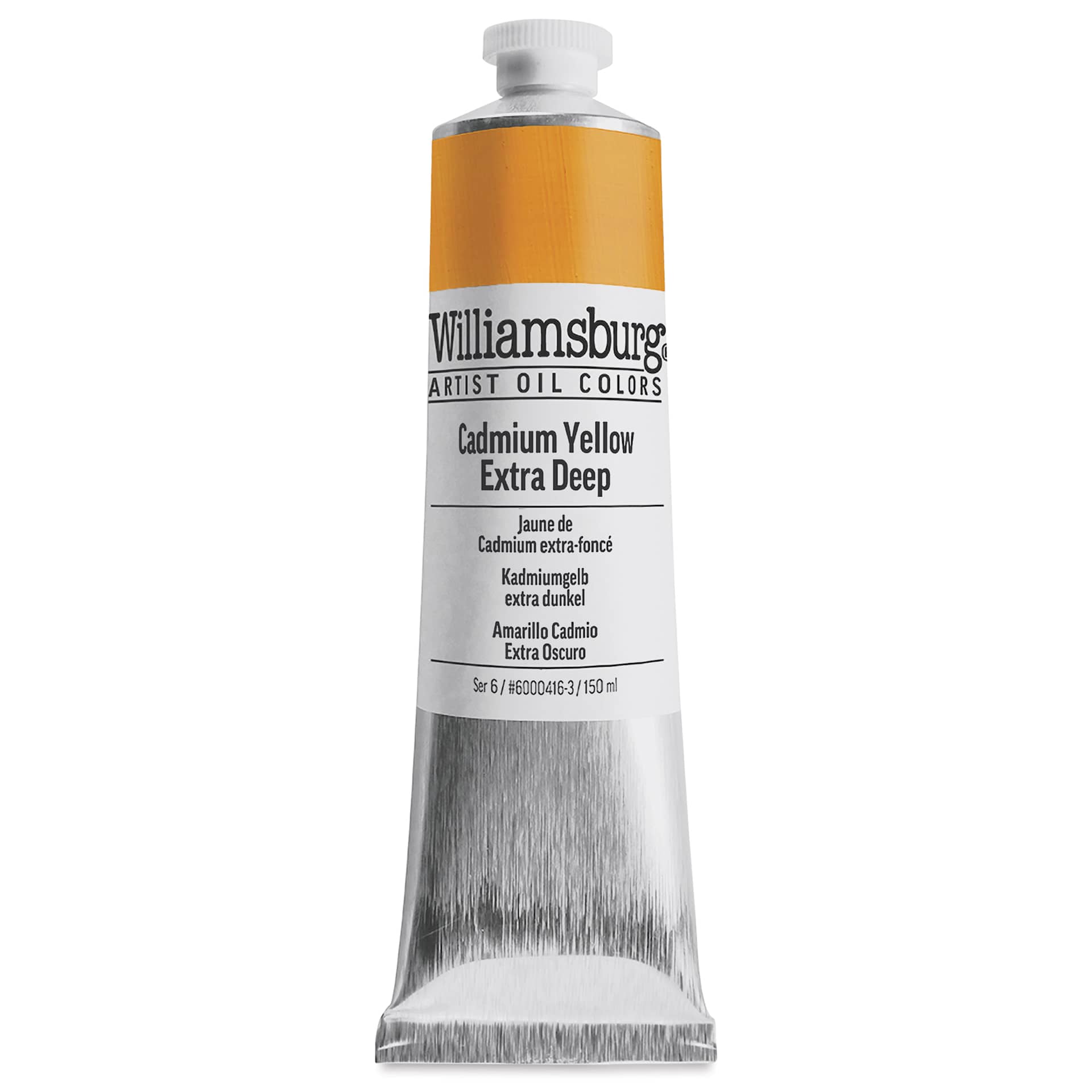 Williamsburg Handmade Oil Paint - Cadmium Yellow Extra Deep, 150 ml tube