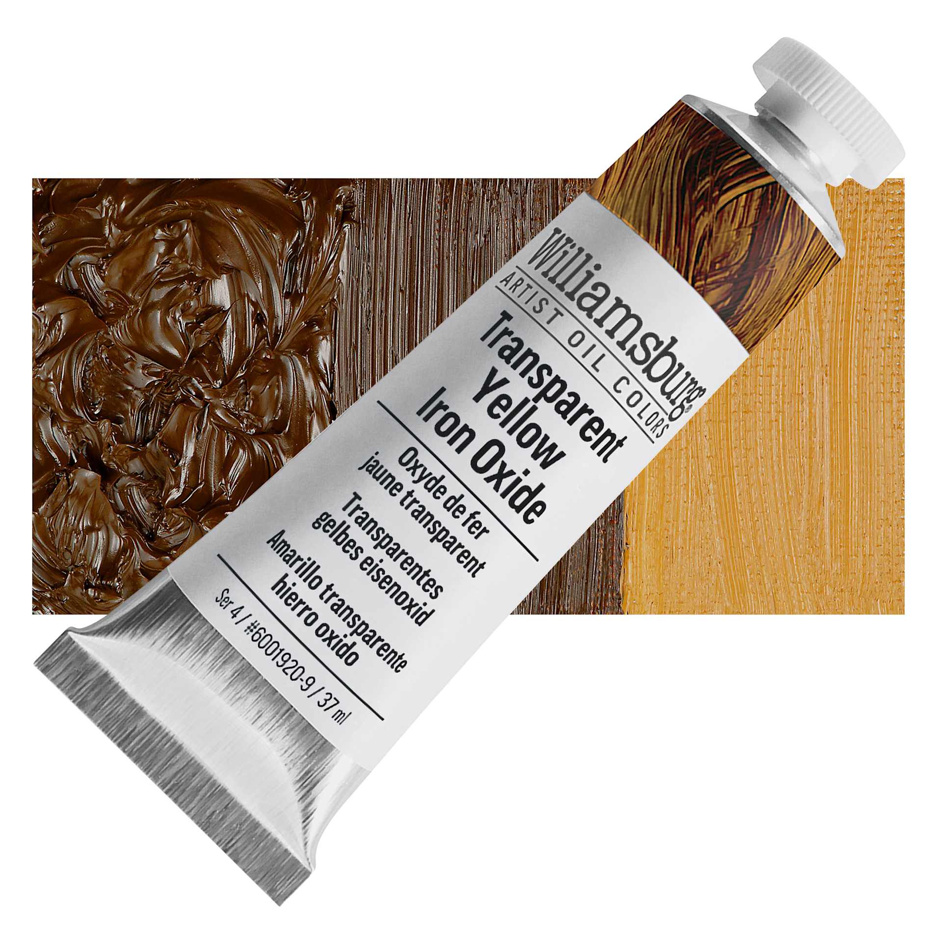Williamsburg Oil - Transparent Yellow Iron Oxide, 37 ml tube and swatch