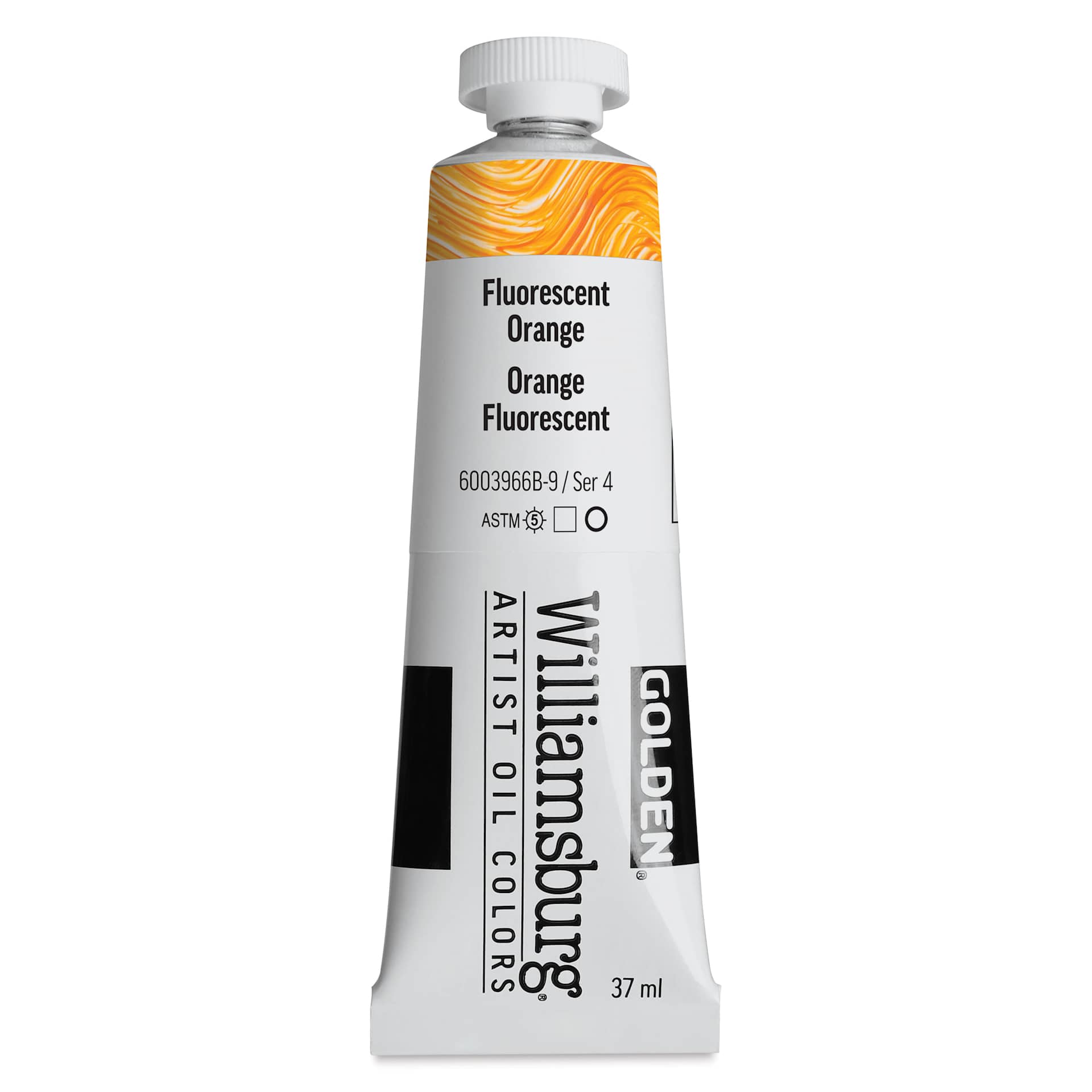 Williamsburg Handmade Oil Paint - Fluorescent Orange, 37 ml tube