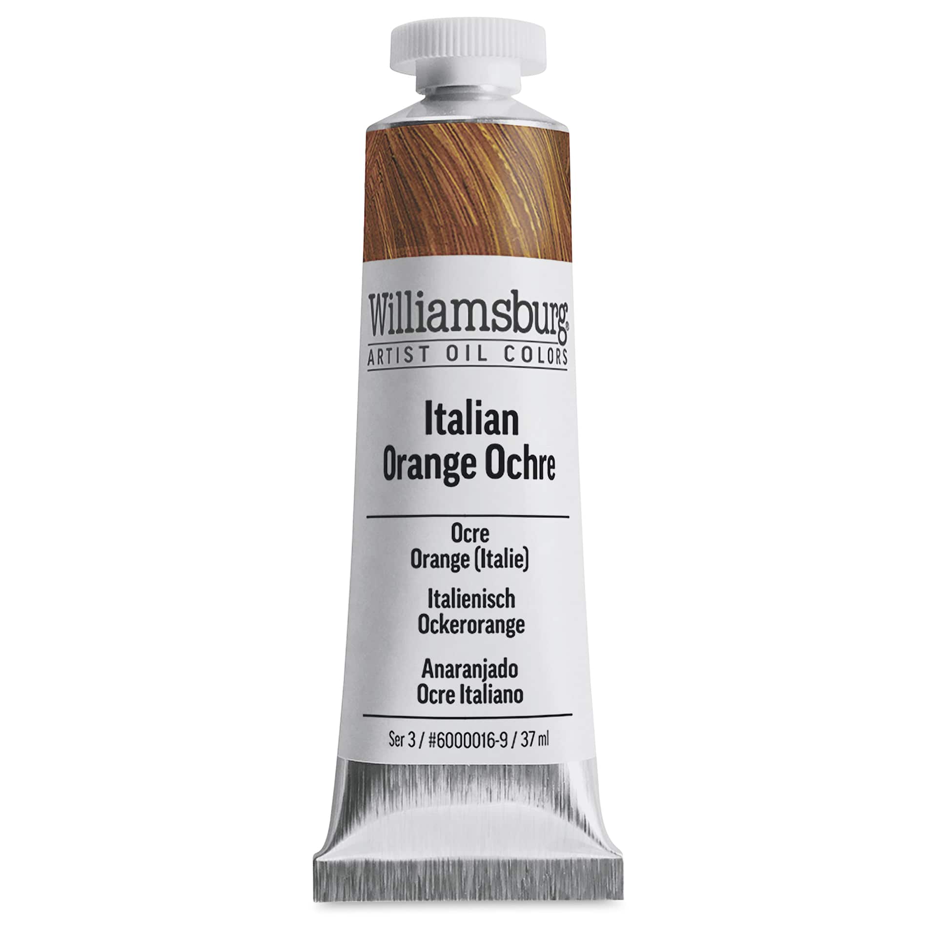 Williamsburg Handmade Oil Paint - Italian Orange Ochre, 37 ml tube