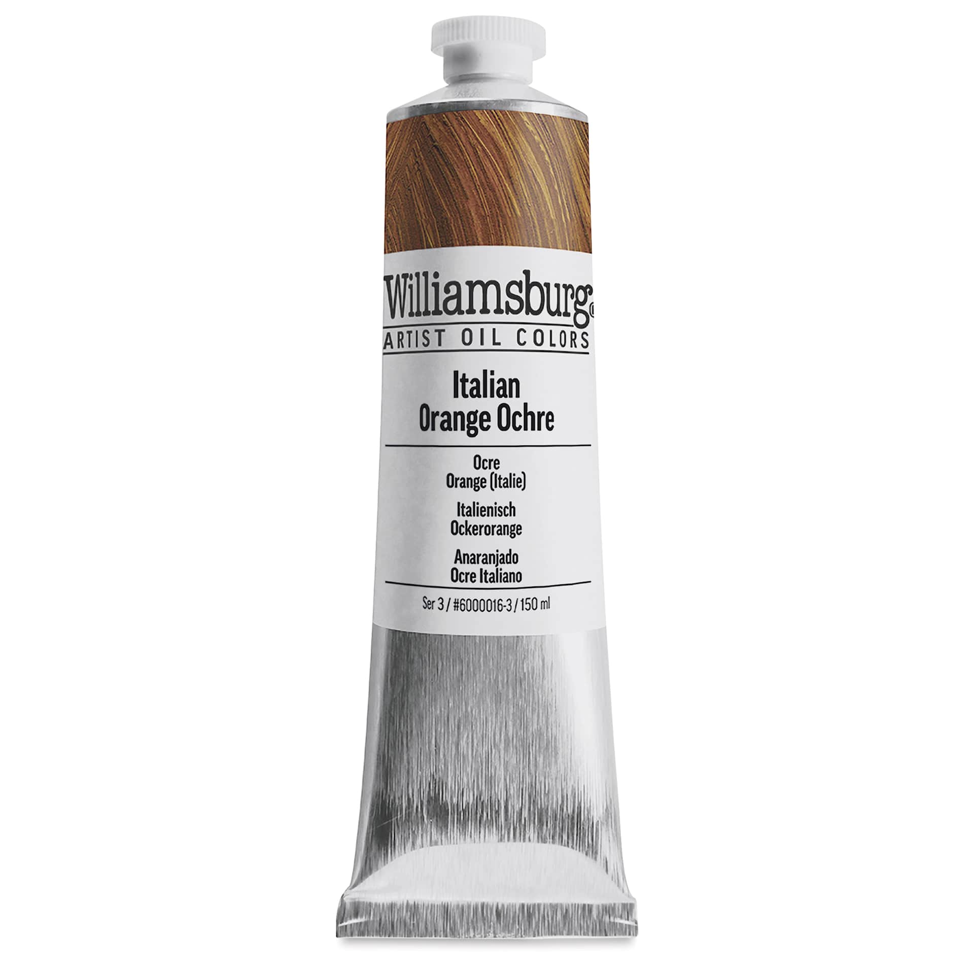 Williamsburg Handmade Oil Paint - Italian Orange Ochre, 150 ml tube