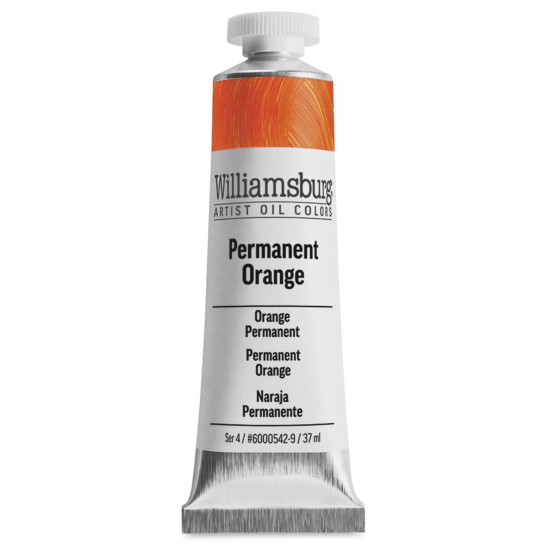 Williamsburg Handmade Oil Paint - Permanent Orange, 37 ml tube