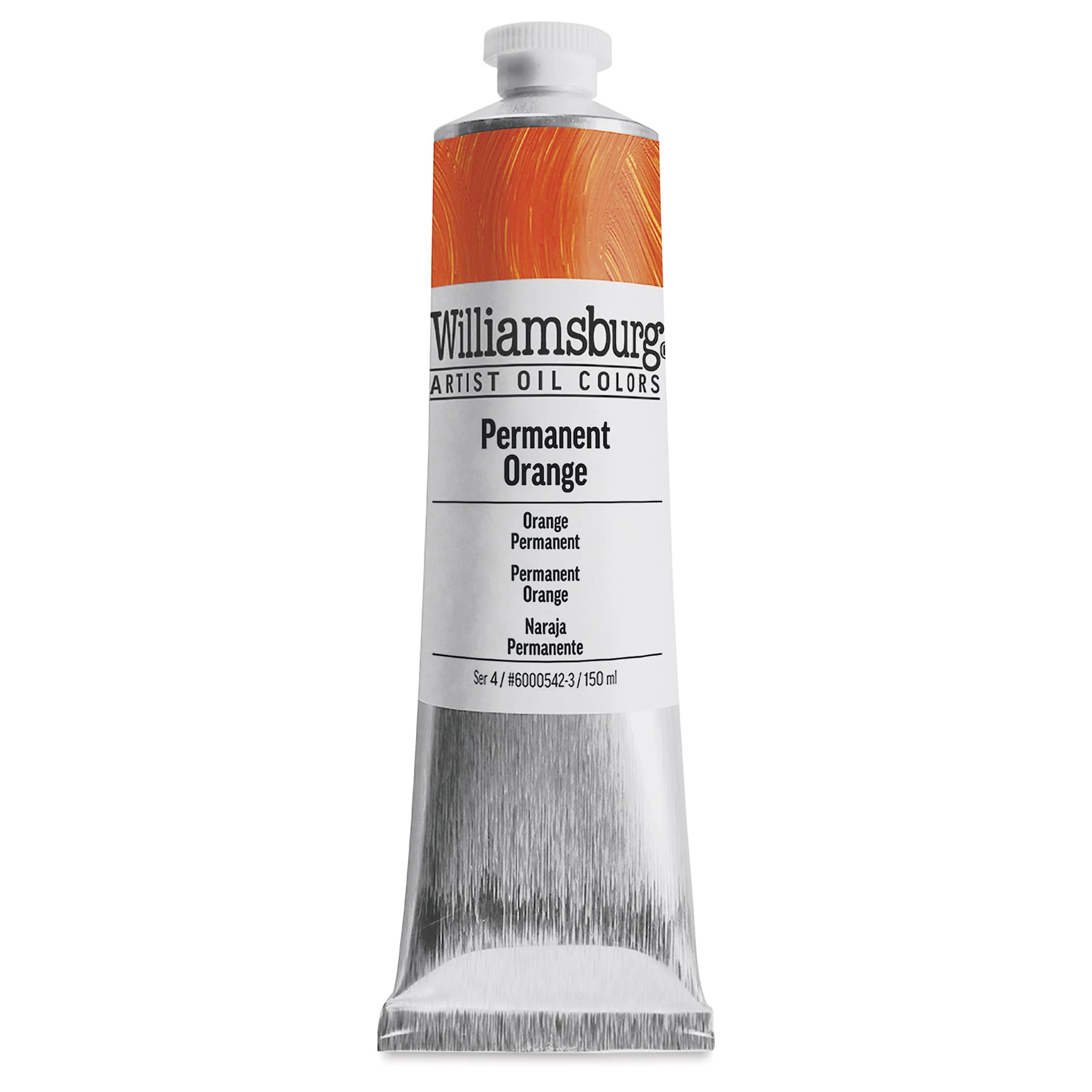 Williamsburg Handmade Oil Paint - Permanent Orange, 150 ml tube