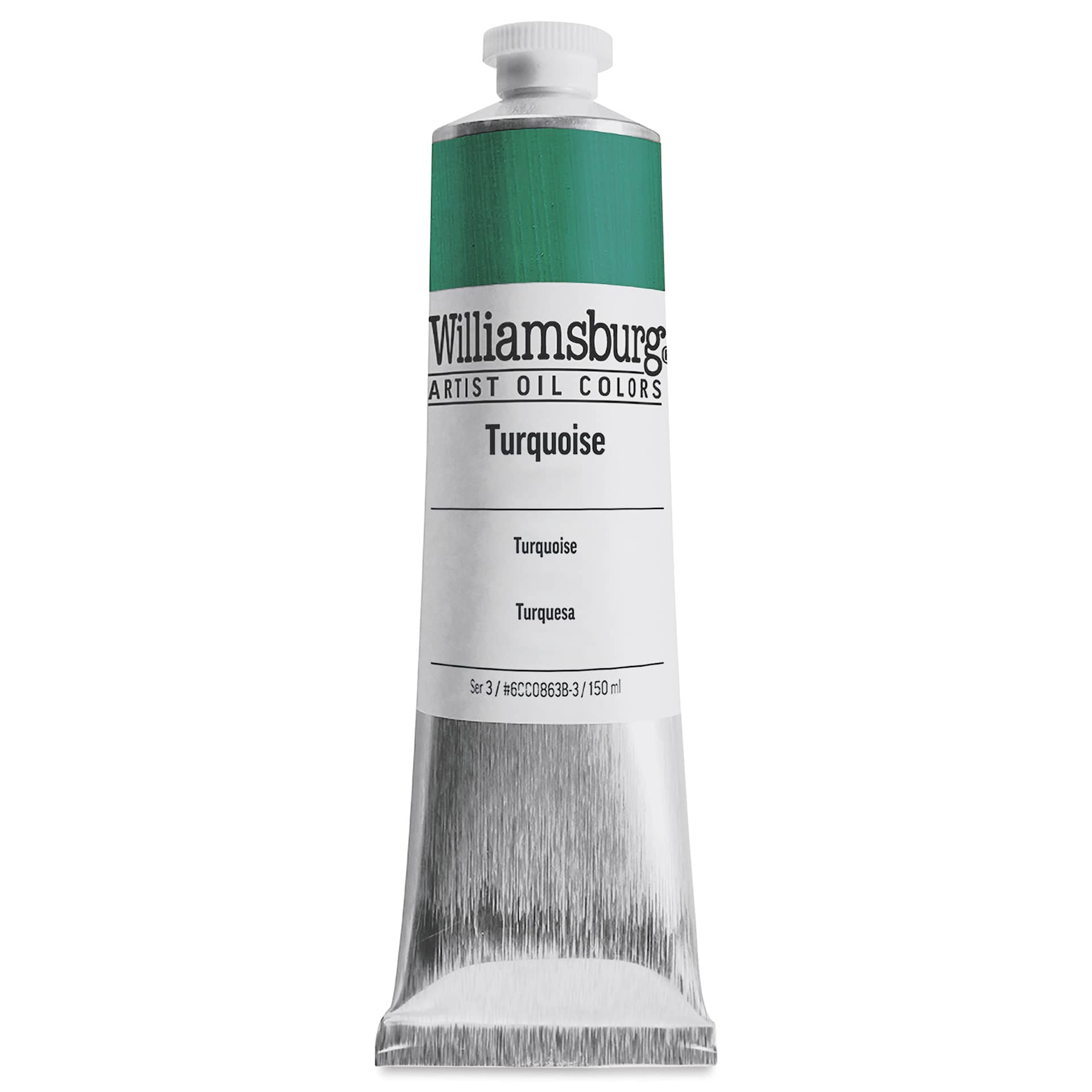 Williamsburg Handmade Oil Paint - Turquoise, 150 ml tube