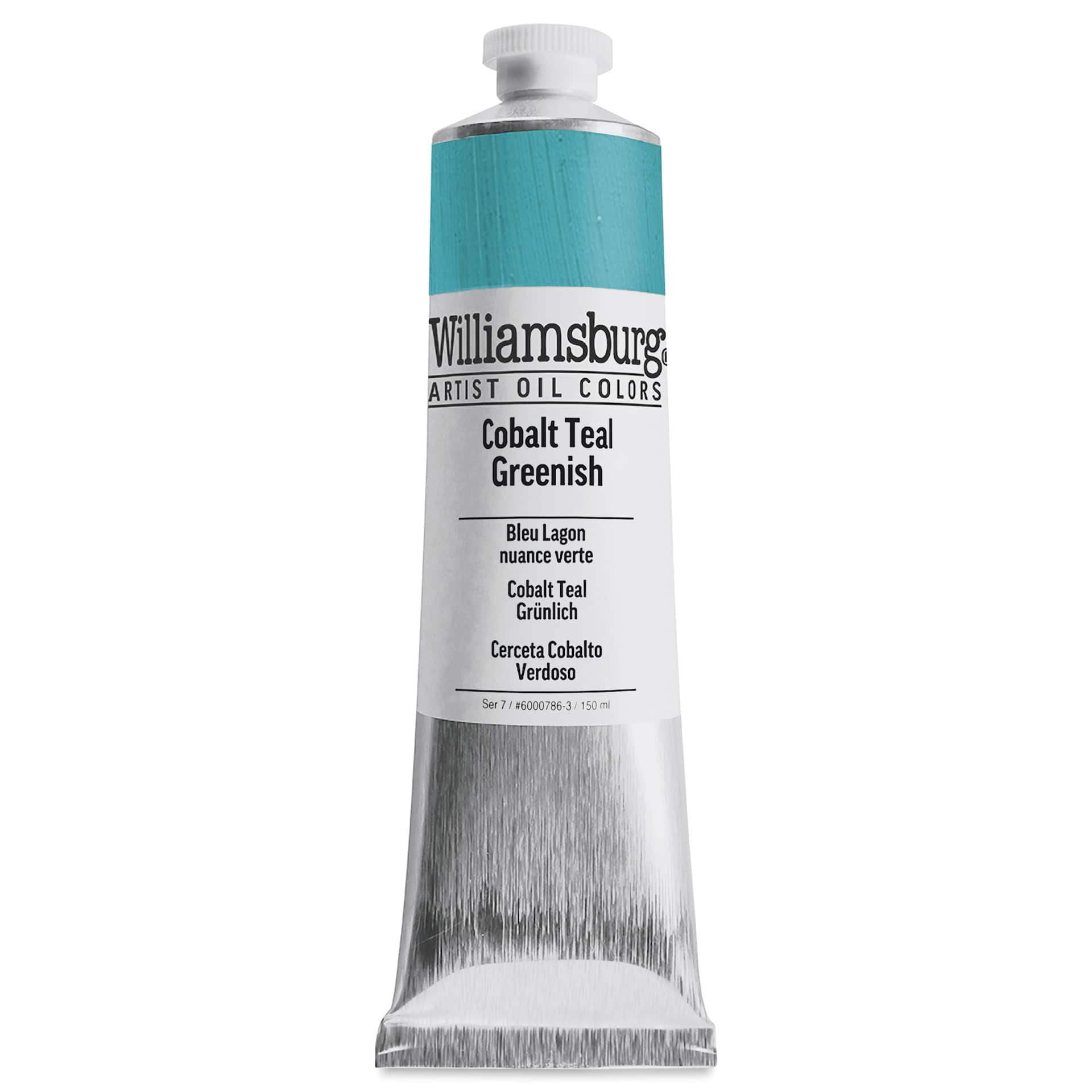 Williamsburg Handmade Oil Paint - Cobalt Greenish Teal, 150 ml tube