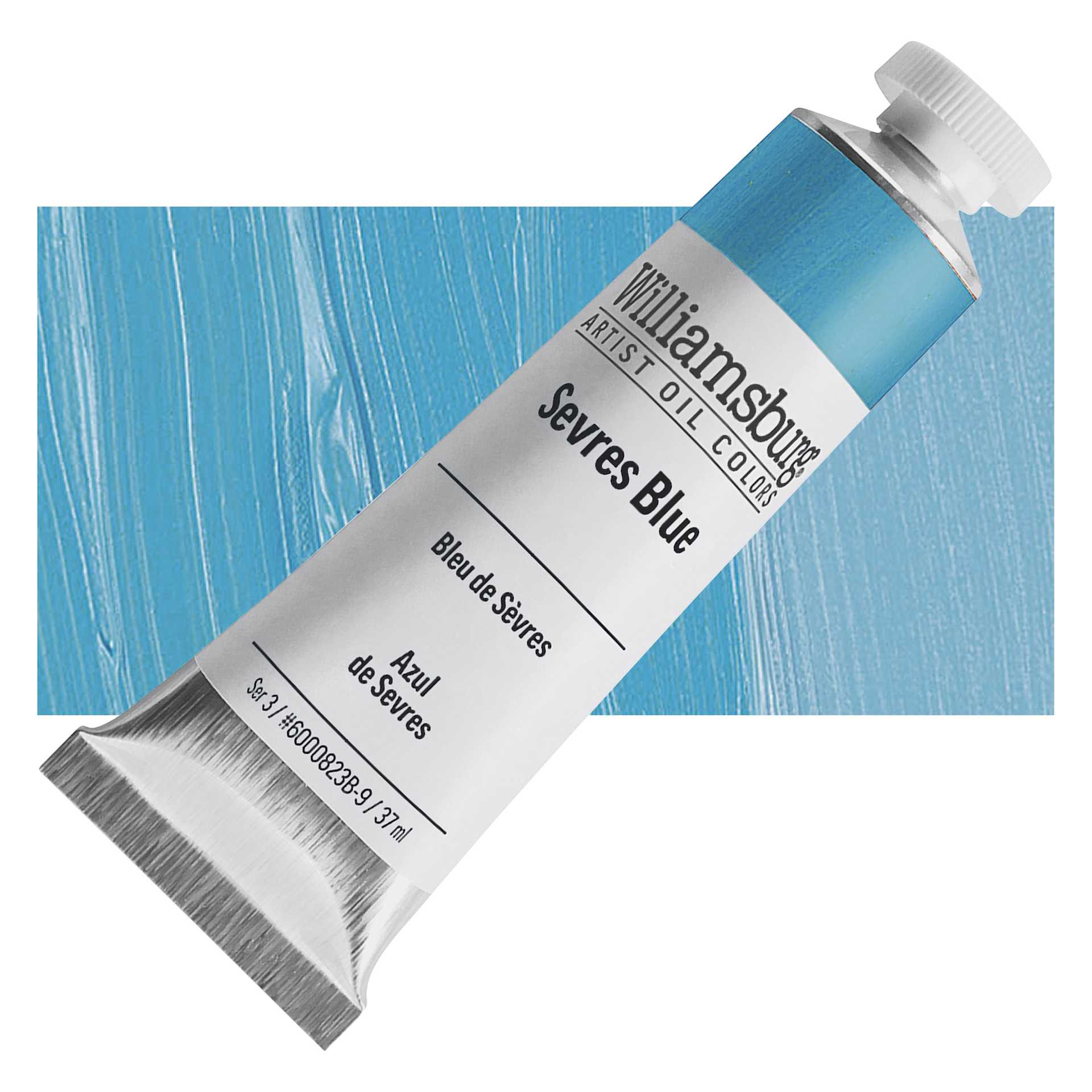 Williamsburg Handmade Oil Paint - Severs Blue, 37 ml tube and swatch