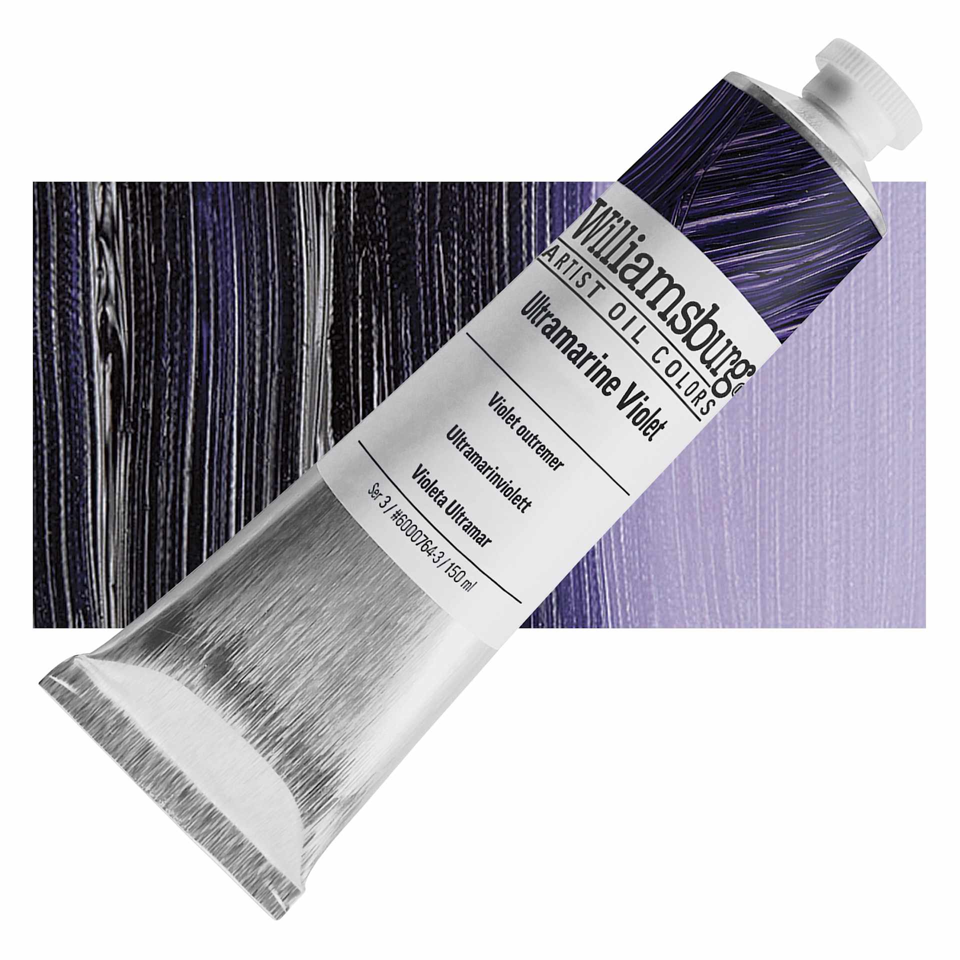 Williamsburg Handmade Oil Paint - Ultramarine Violet, 150 ml tube and swatch
