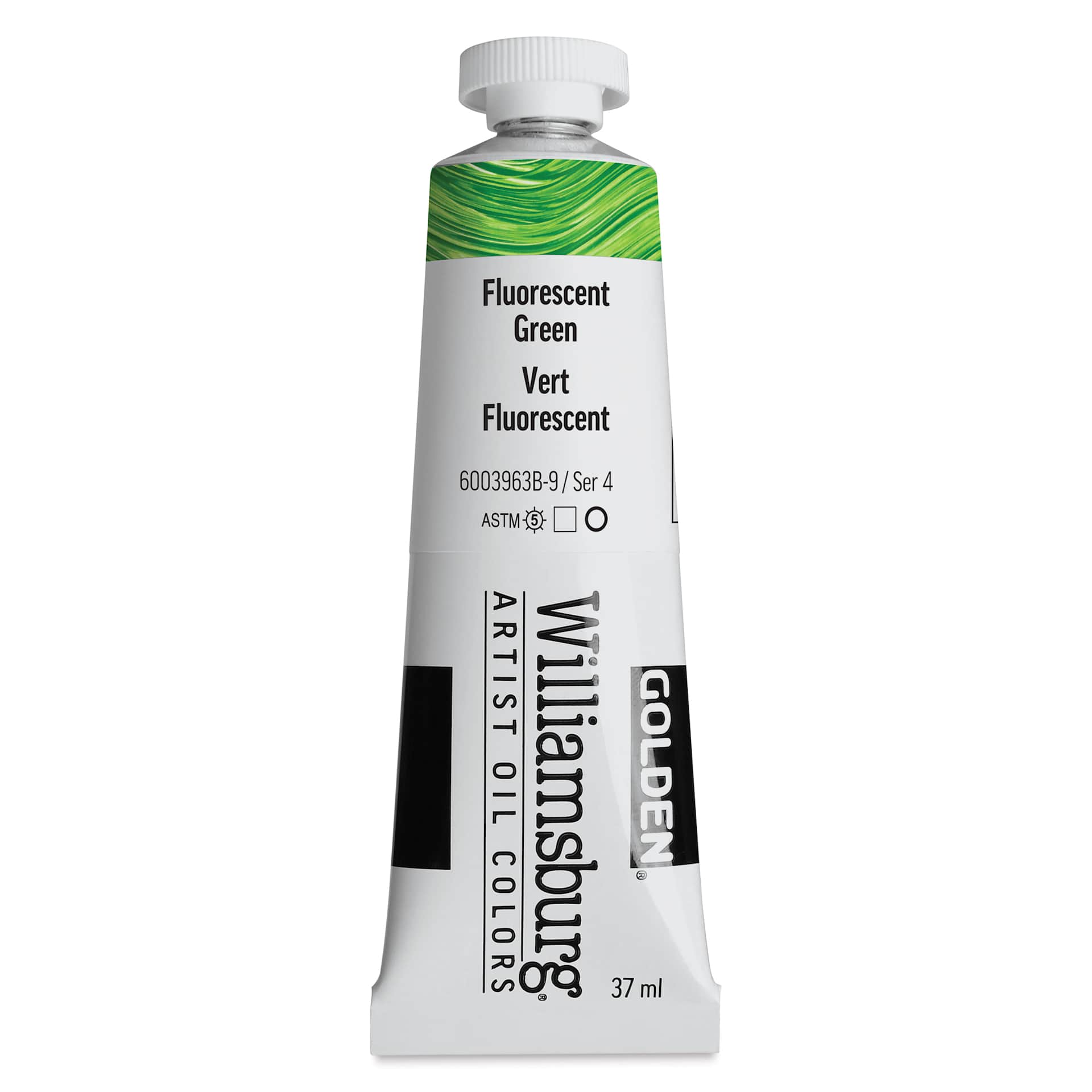 Williamsburg Handmade Oil Paint - Fluorescent Green, 37 ml tube
