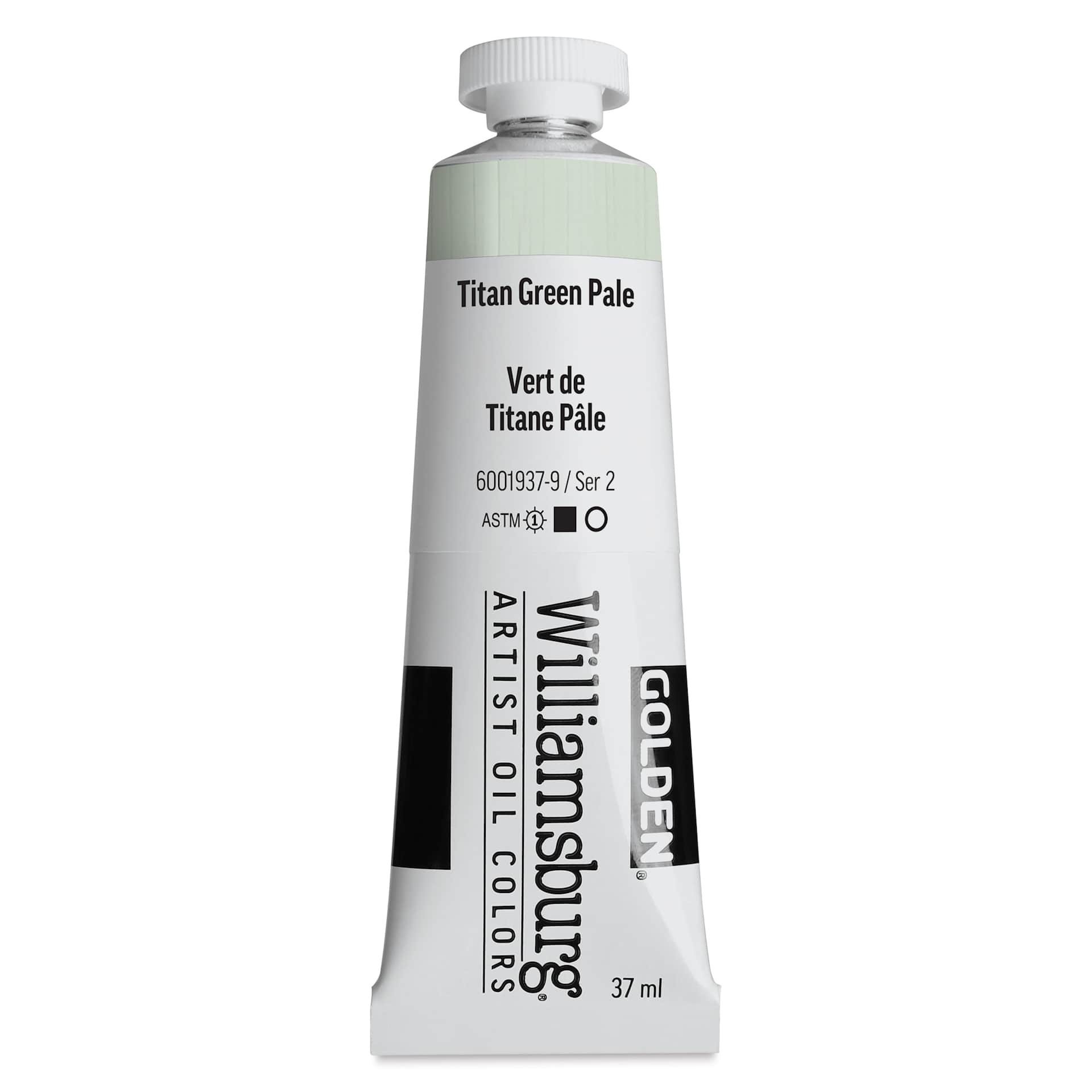 Williamsburg Handmade Oil Paint - Titan Green Pale, 37 ml tube