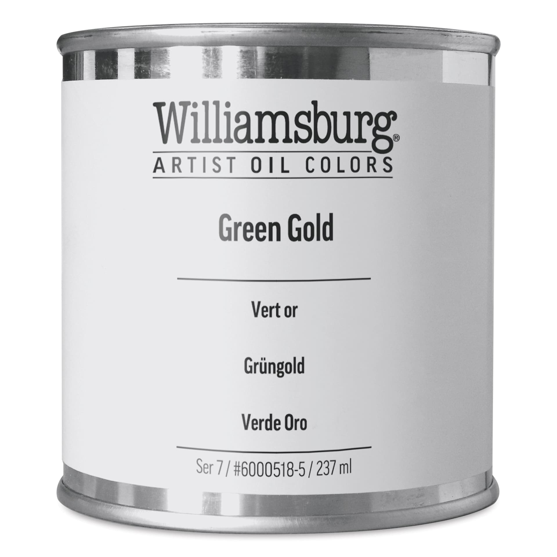 Williamsburg Handmade Oil Paints - Green Gold, 8 oz can