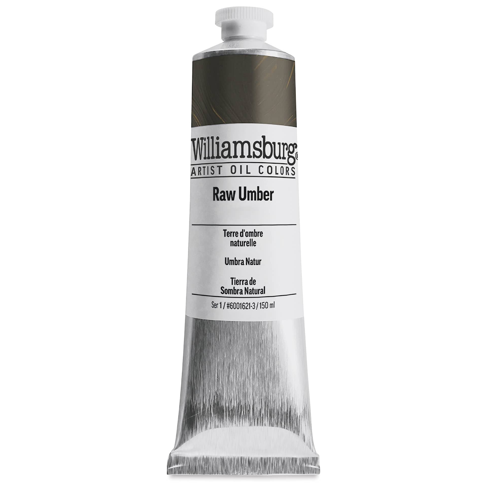 Williamsburg Handmade Oil Paint - Raw Umber, 150 ml tube