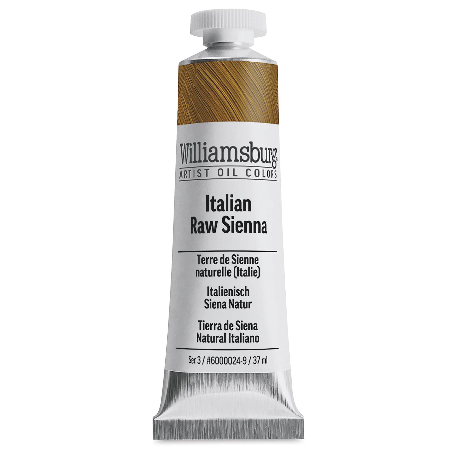 Williamsburg Handmade Oil Paint - Italian Raw Sienna, 37 ml tube