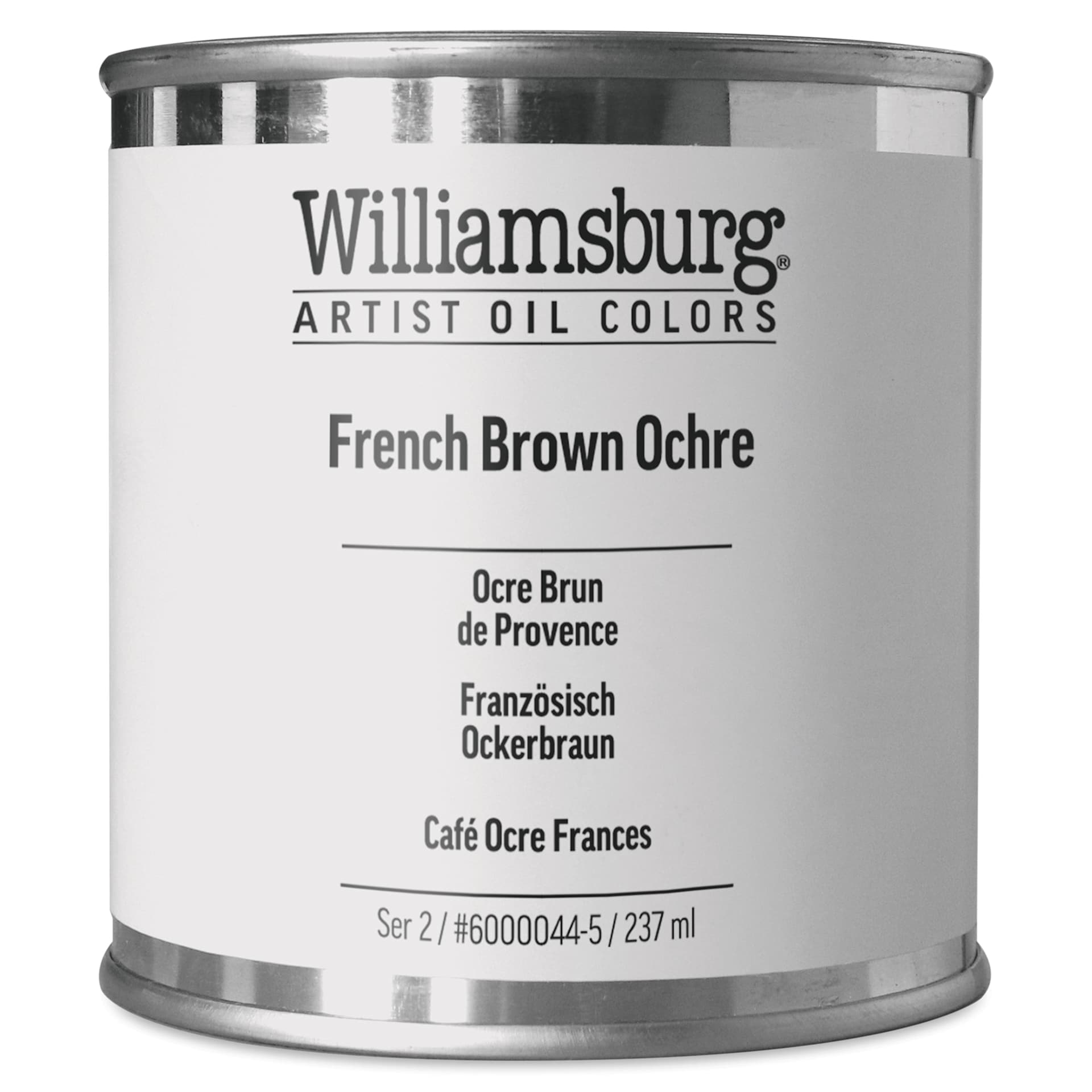 Williamsburg Handmade Oil Paint - French Brown Ochre, 8 oz can