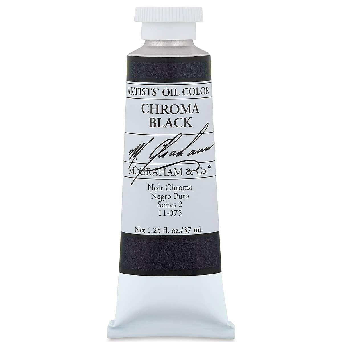 M. Graham Artists' Oil Color - Chroma Black, 37 ml tube