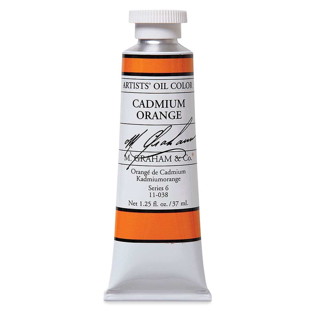 M. Graham Artists' Oil Color - Cadmium Orange, 37 ml tube