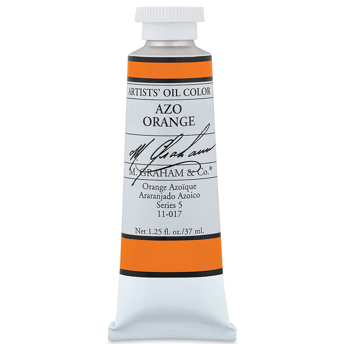 M. Graham Artists' Oil Color - Azo Orange, 37 ml tube