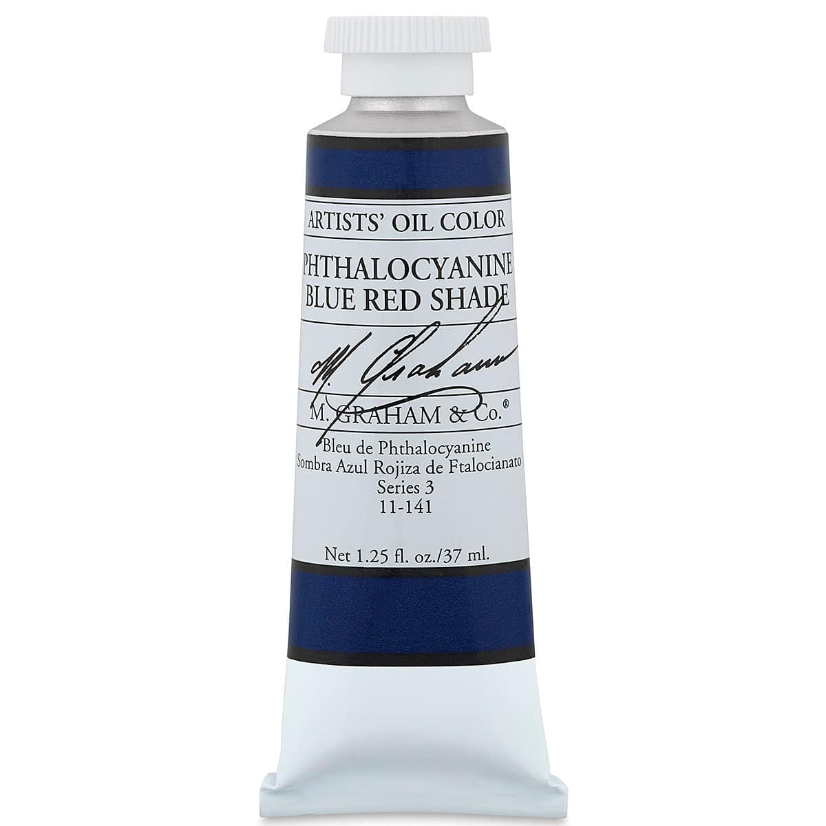 M. Graham Artists' Oil Color - Phthalocyanine Blue Red Shade, 37 ml tube