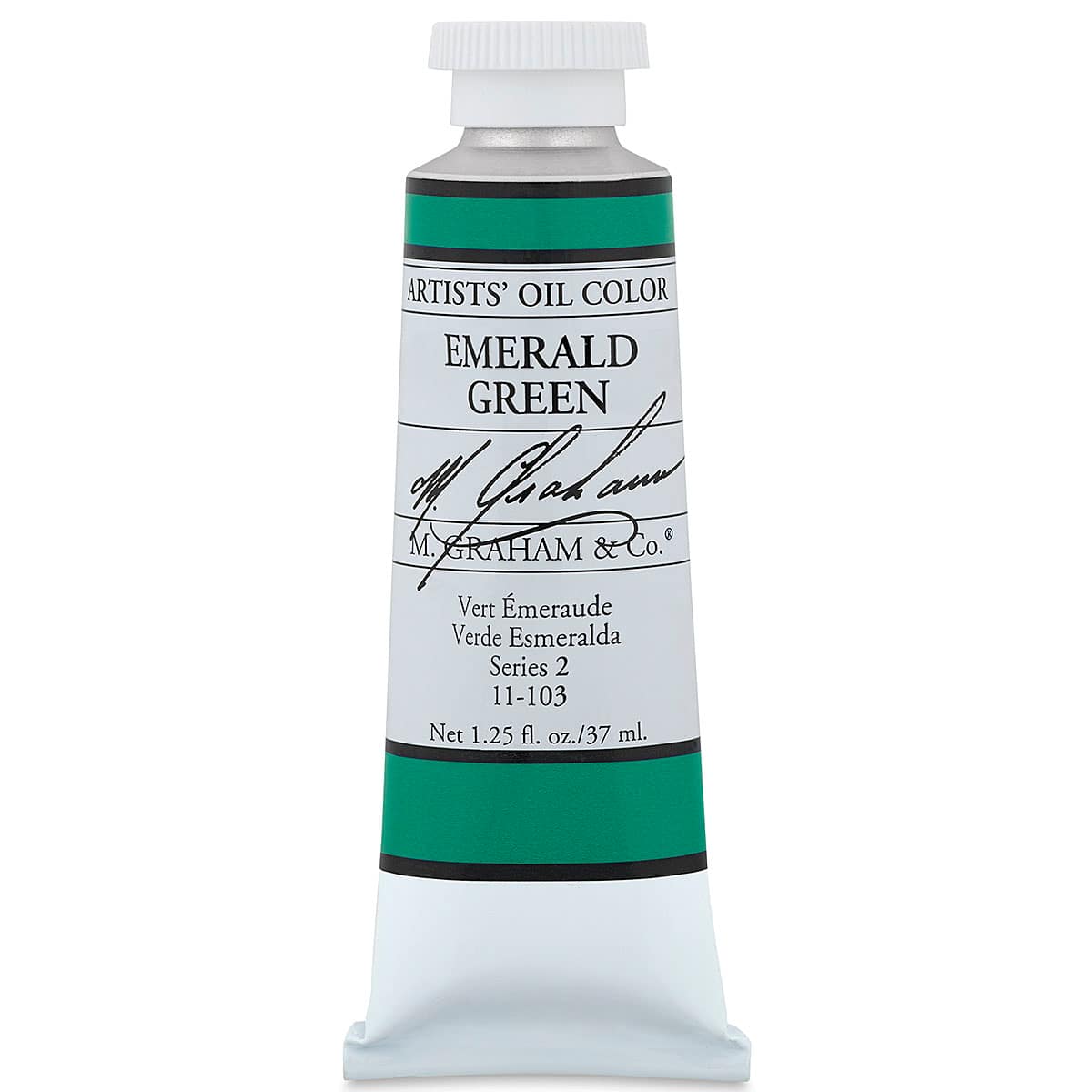 M. Graham Artists' Oil Color - Emerald Green, 37 ml tube