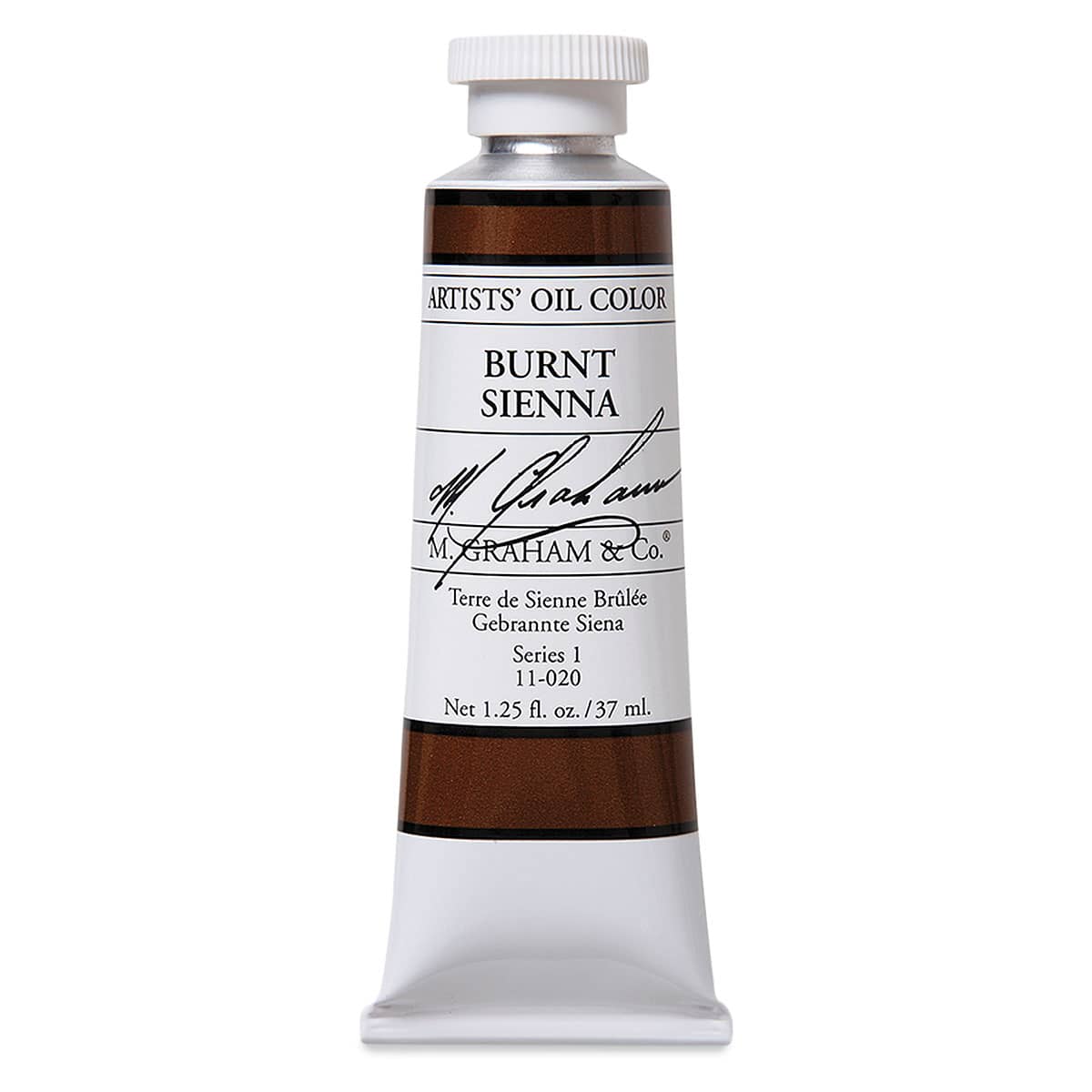 M. Graham Artists' Oil Color - Burnt Sienna, 37 ml tube