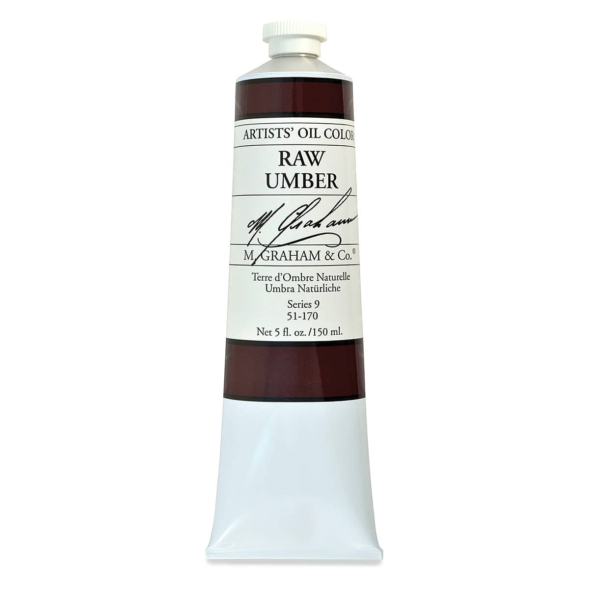 M. Graham Artists' Oil Color - Raw Umber, 5 oz tube