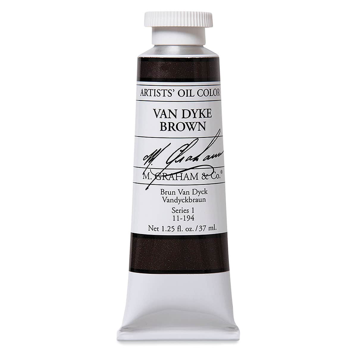 M. Graham Artists' Oil Color - Van Dyke Brown, 37 ml tube