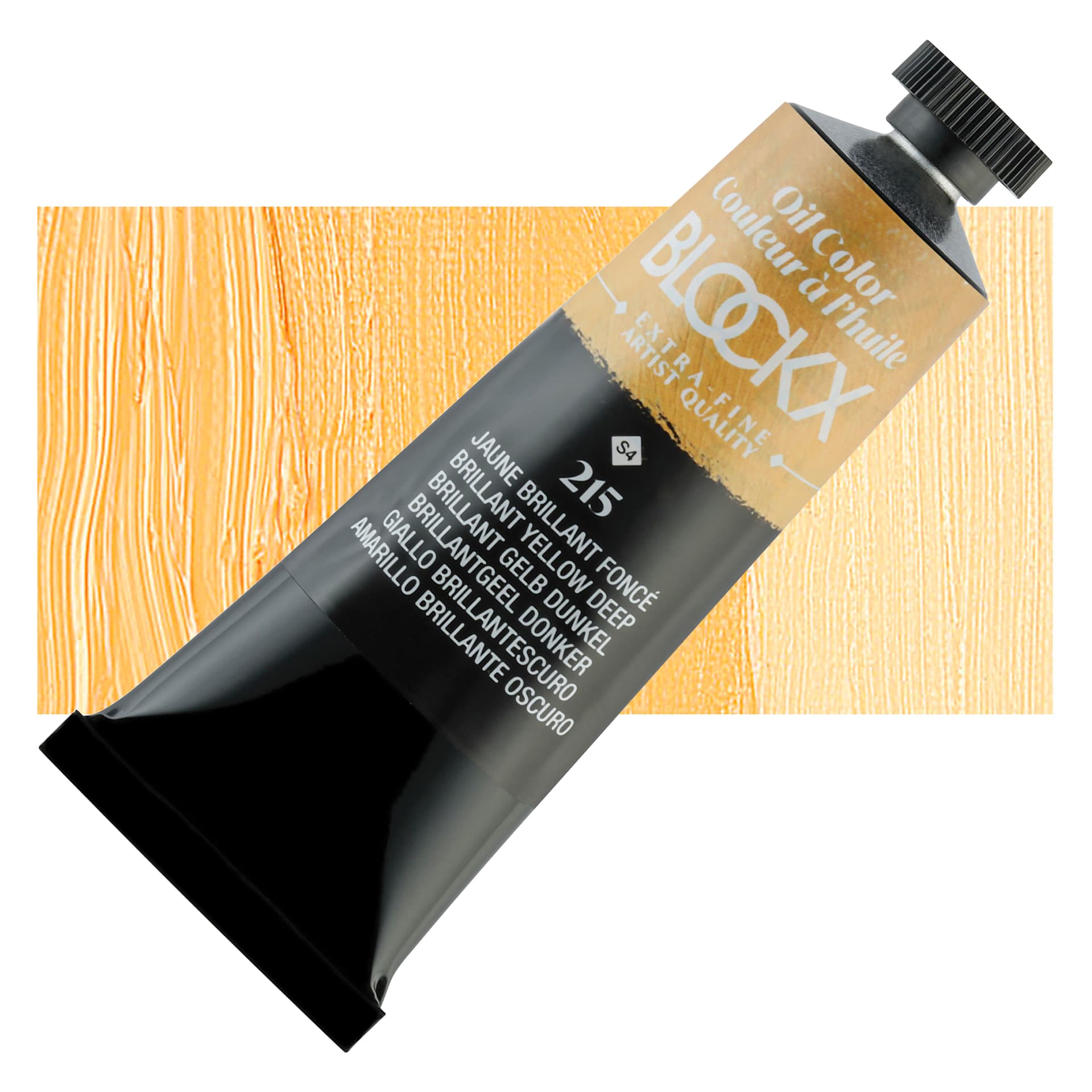 Blockx Artist Oil Color - Brilliant Yellow Light, 35 ml Tube and swatch