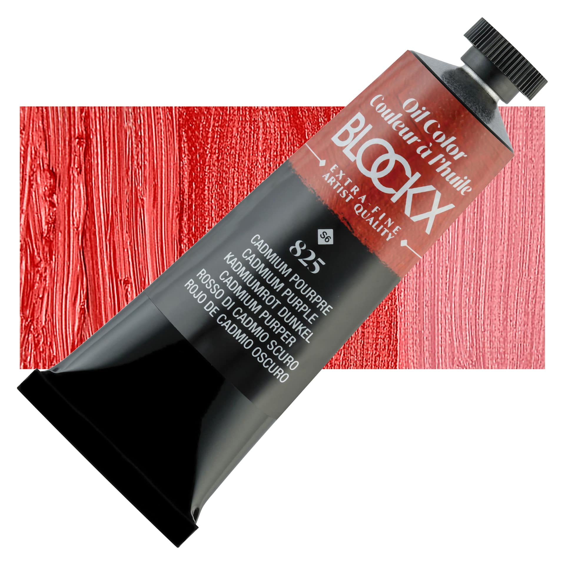 Blockx Artist Oil Color - Cadmium Purple, 35 ml Tube and swatch