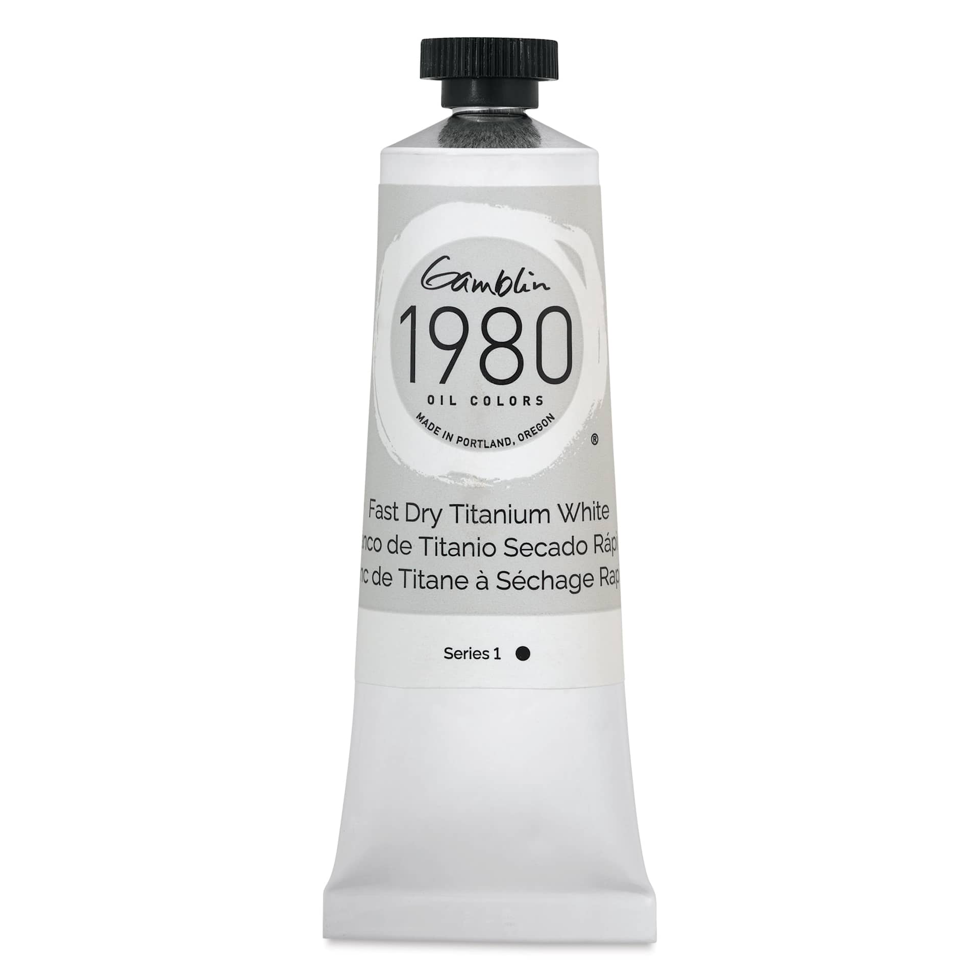 Gamblin 1980 Oil Paint - Fast Dry Titanium White, 37 ml tube