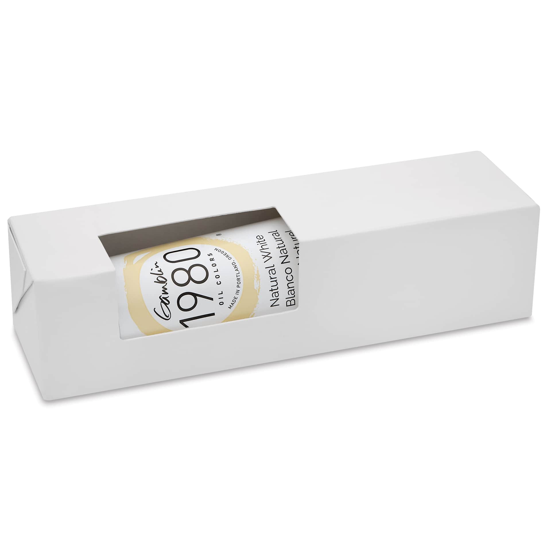 Gamblin 1980 Oils - Natural White, 150 ml tube in packaging