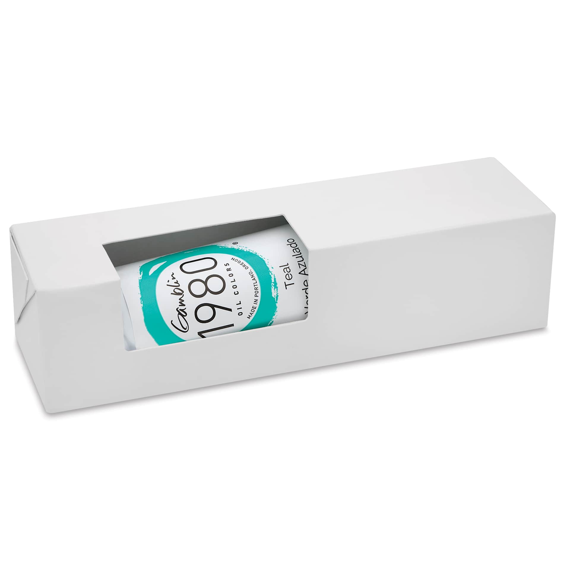 Gamblin 1980 Oils - Teal, 150 ml tube in packaging