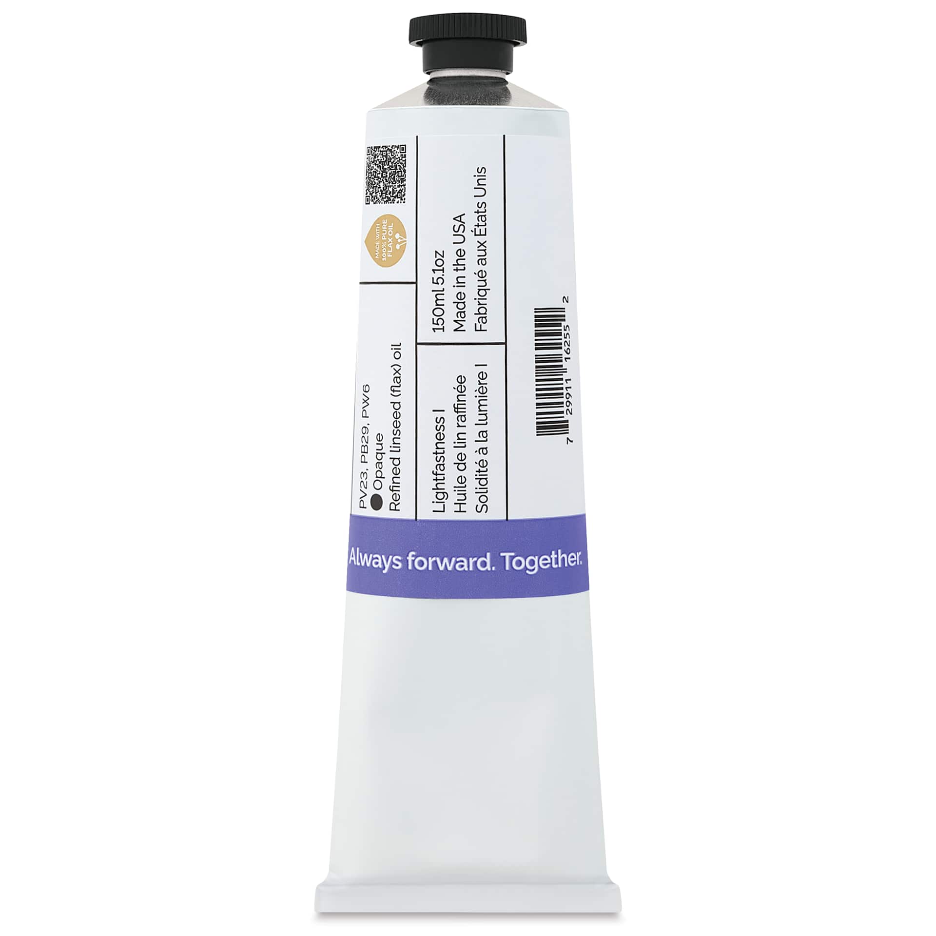 Gamblin 1980 Oils - Cool Violet, 150 ml tube back