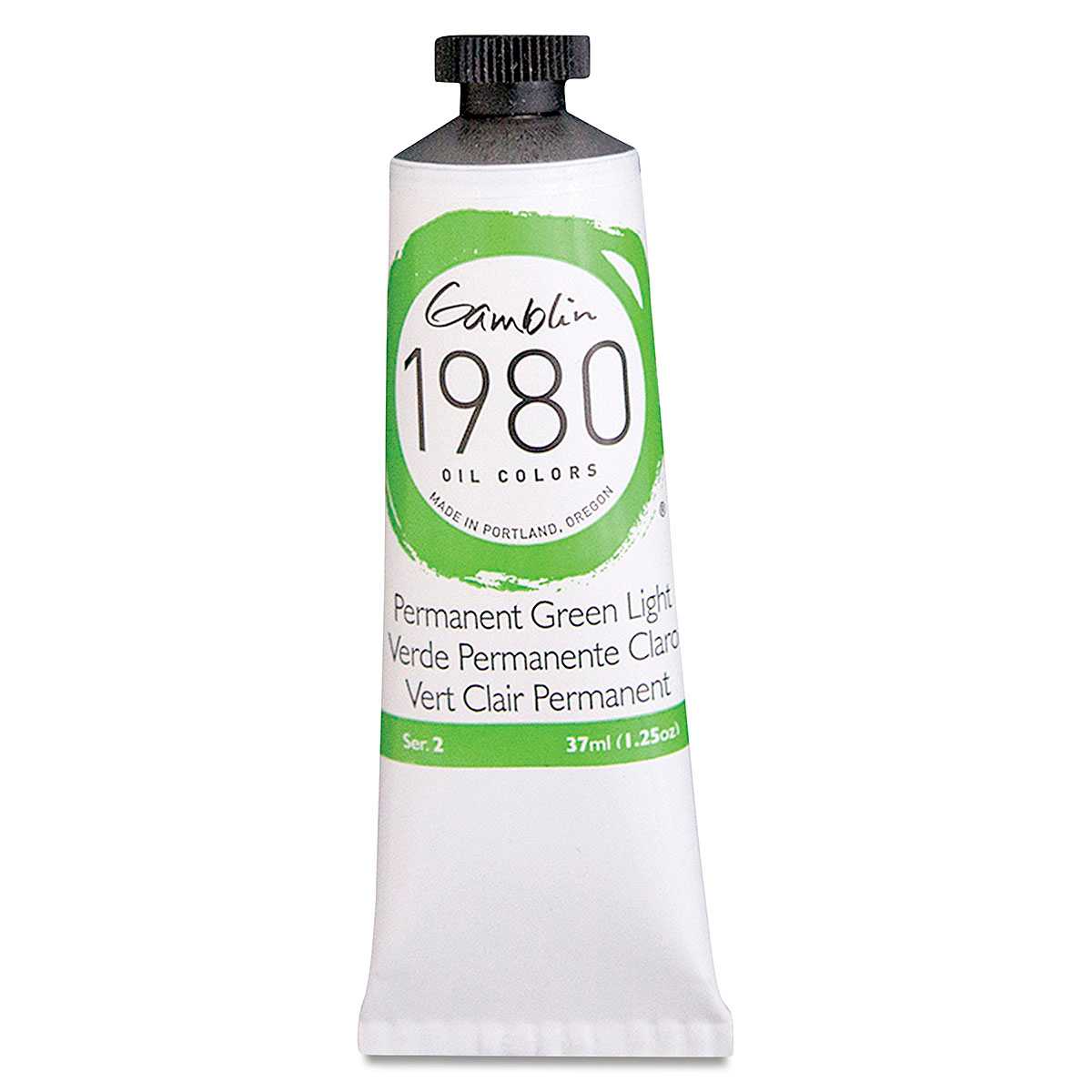 Gamblin 1980 Oils - Permanent Green Light, 37 ml tube