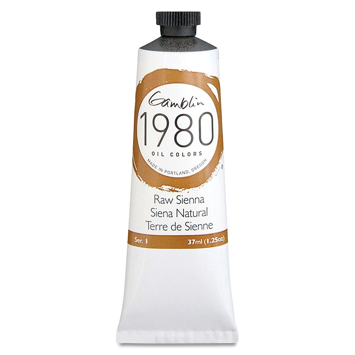 Gamblin 1980 Oils - Raw Sienna, 37 ml tube