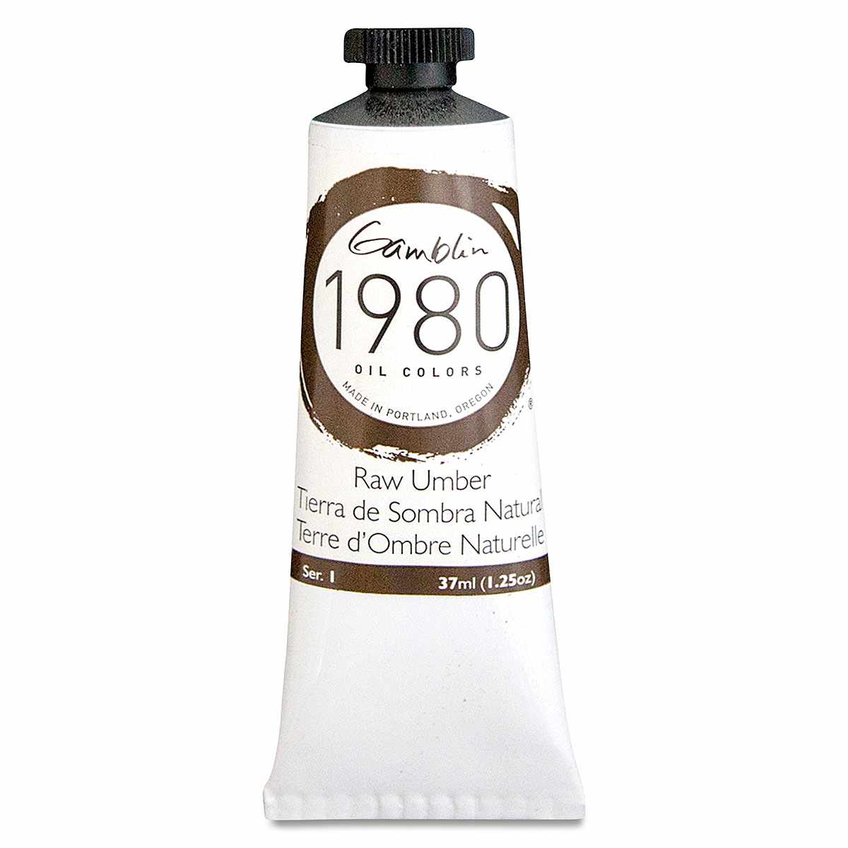 Gamblin 1980 Oils - Raw Umber, 37 ml tube