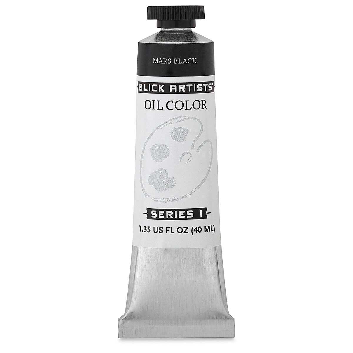 Blick Artists' Oil Color - Mars Black, 40 ml tube